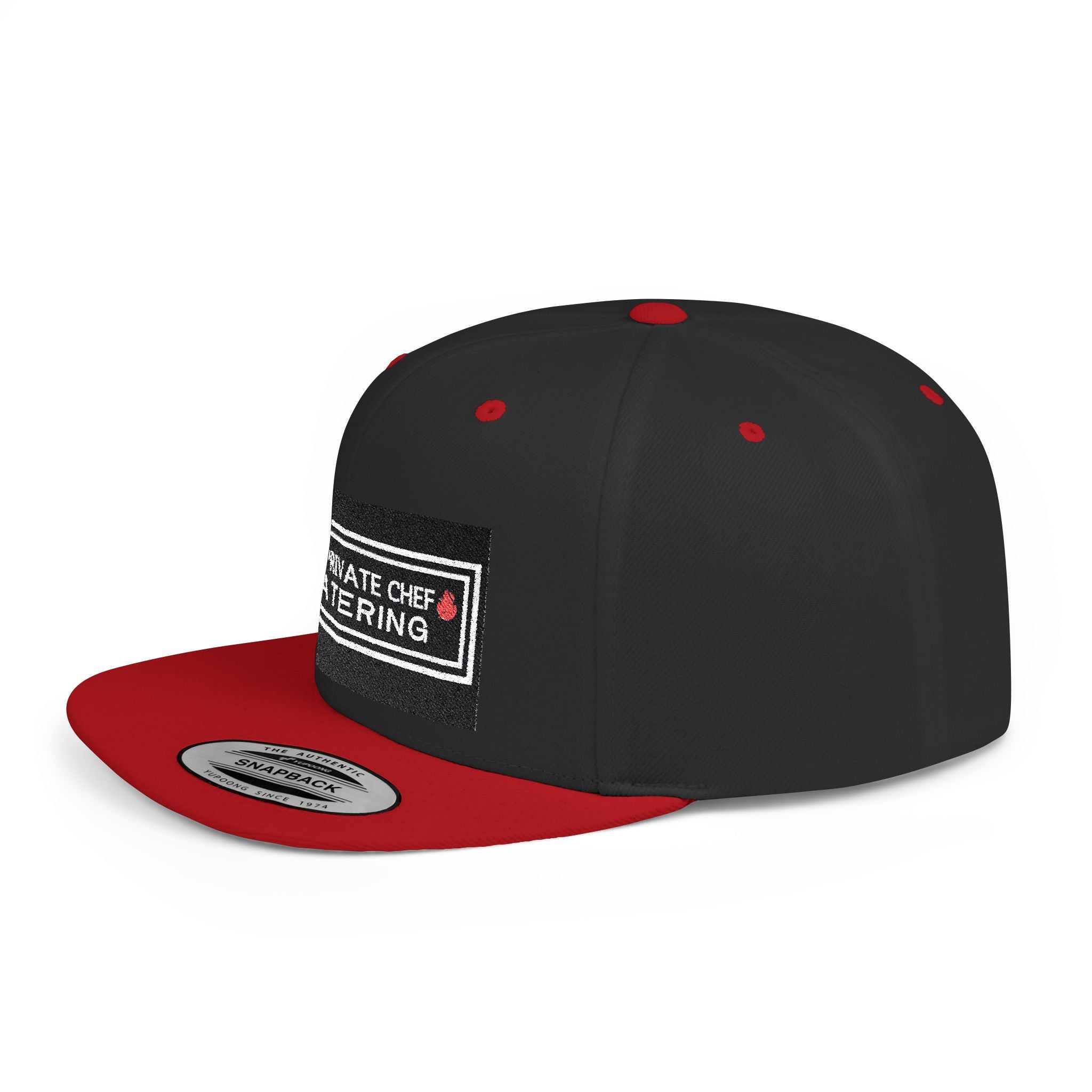 Unks Catering Custom Stylish Flat Bill Snapback Hat, Trendy Cap for Summer, Unique Gift for Him/Her, Casual Wear, Fashion Accessory
