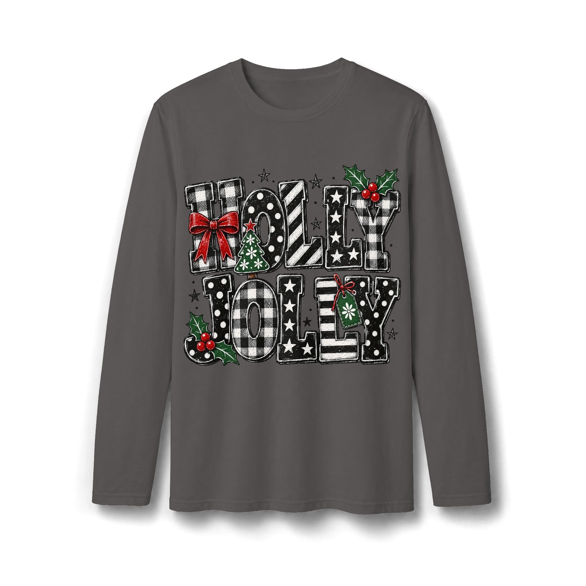 Merry Christmas Holiday Reindeer Long Sleeve T-Shirt