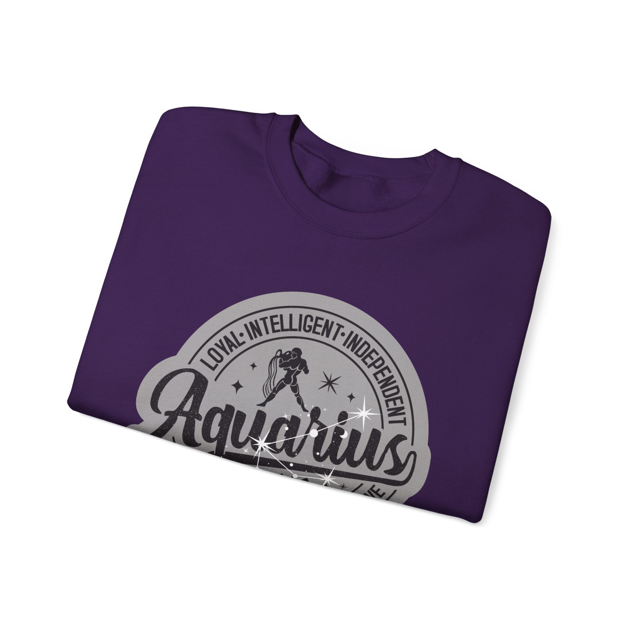 Aquarius Zodiac Unisex Casual Crewneck Sweatshirt