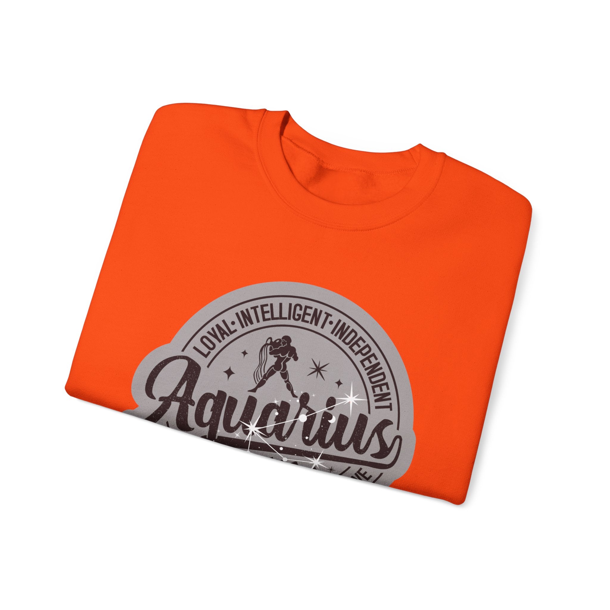 Aquarius Zodiac Unisex Casual Crewneck Sweatshirt