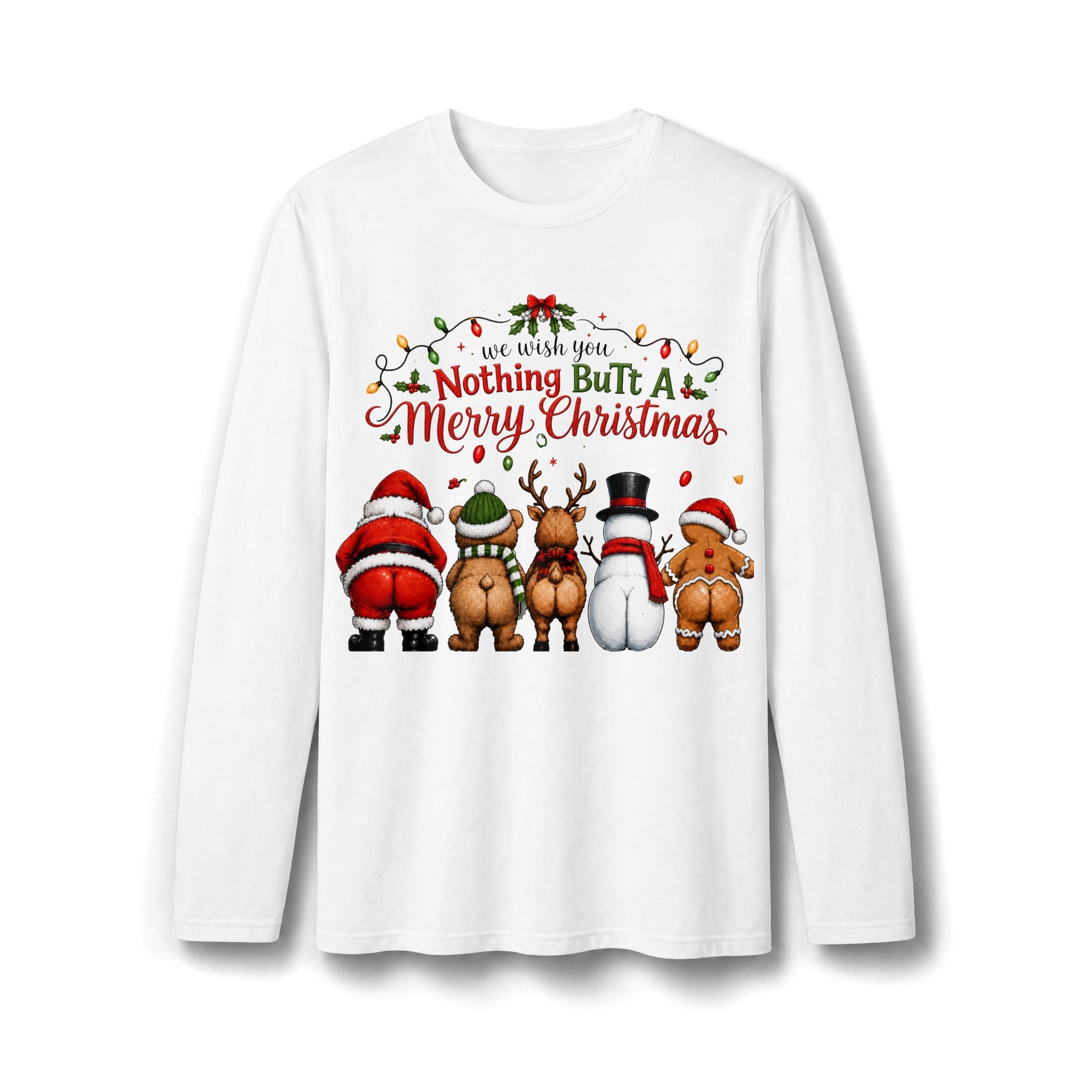 Nothing But a Merry Christmas Reindeer Long Sleeve T-Shirt