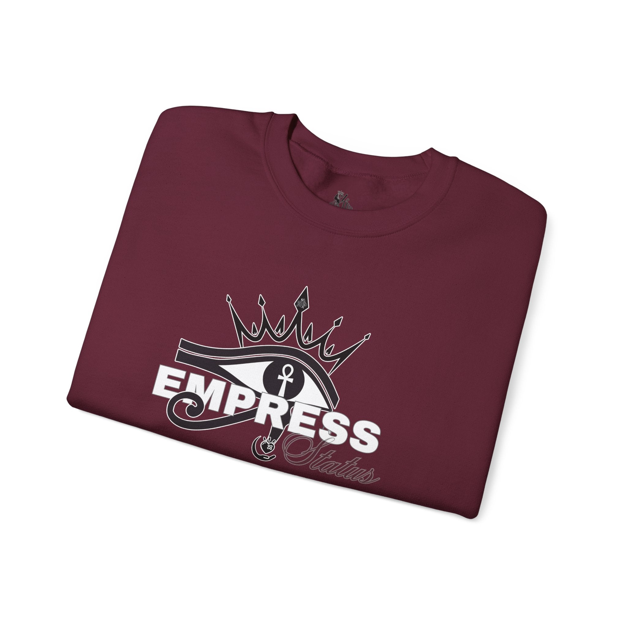 Eye of Horus Crown Empress Sweatshirt — Egyptian Protective Symbol Tee