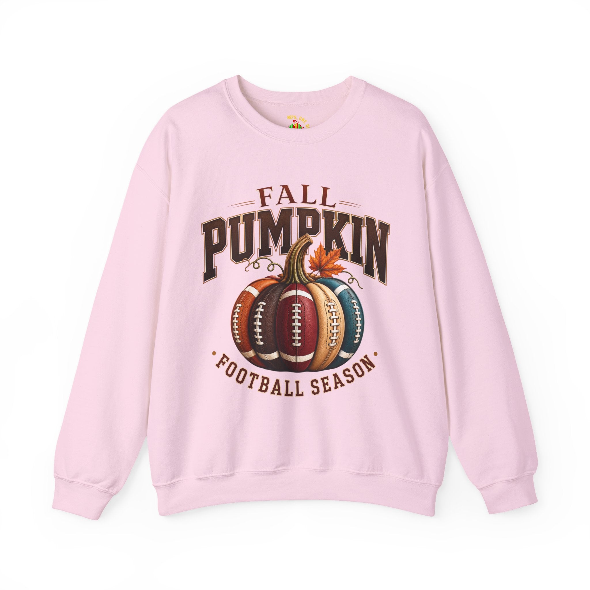 Fall Pumpkin Football Season Crewneck Sweatshirt