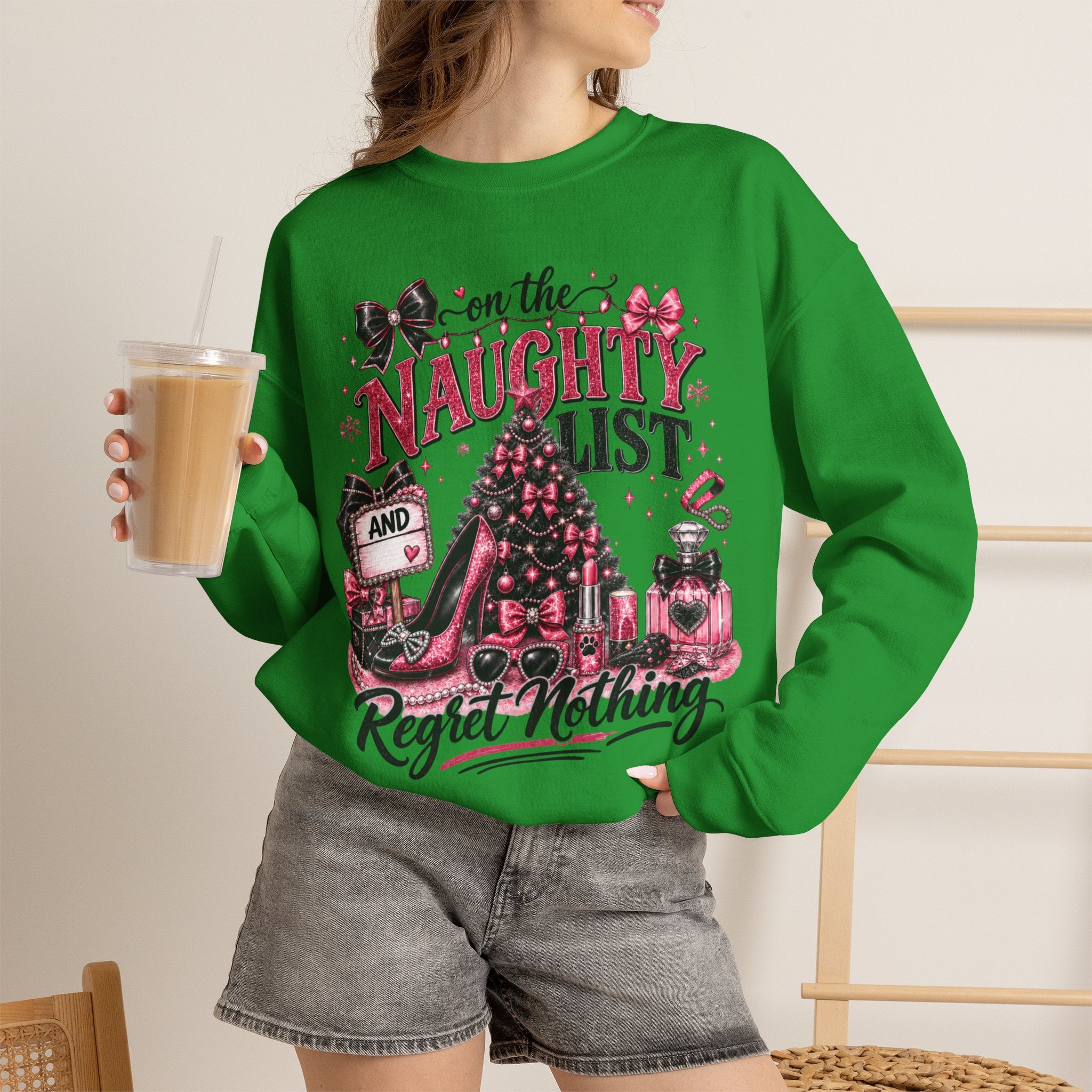 On the Naughty List Christmas Crewneck Sweatshirt