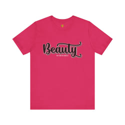 Beauty with the Beast Valentine Casual, Soft Unisex Jersey Short Sleeve Tee