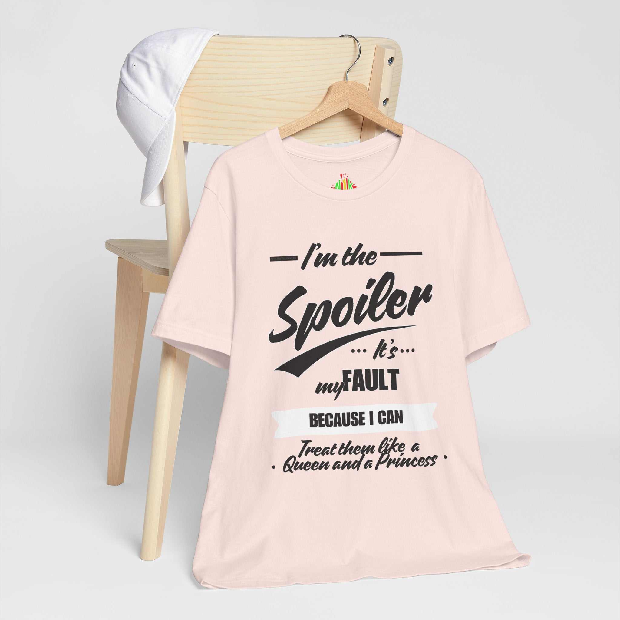 He's the Spoiler Unisex Jersey Tee - Express love for his Queen and PrT-ShirtHe’s the Spoiler Unisex Jersey Tee