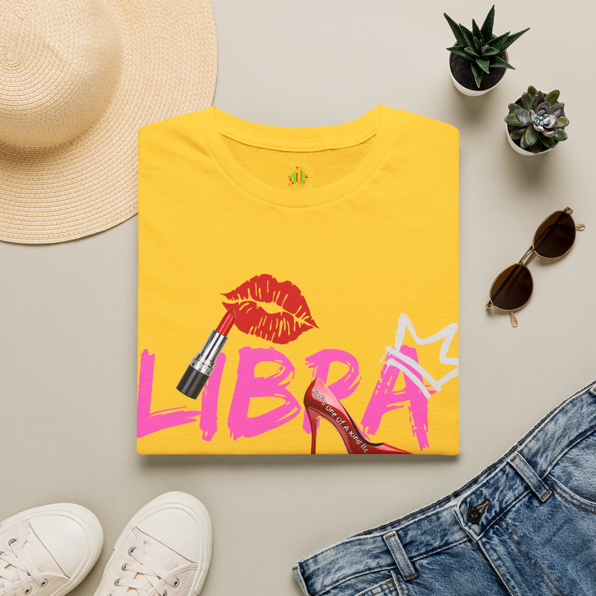Libra Lipstick Tee — Zodiac Libra Graphic T-Shirt