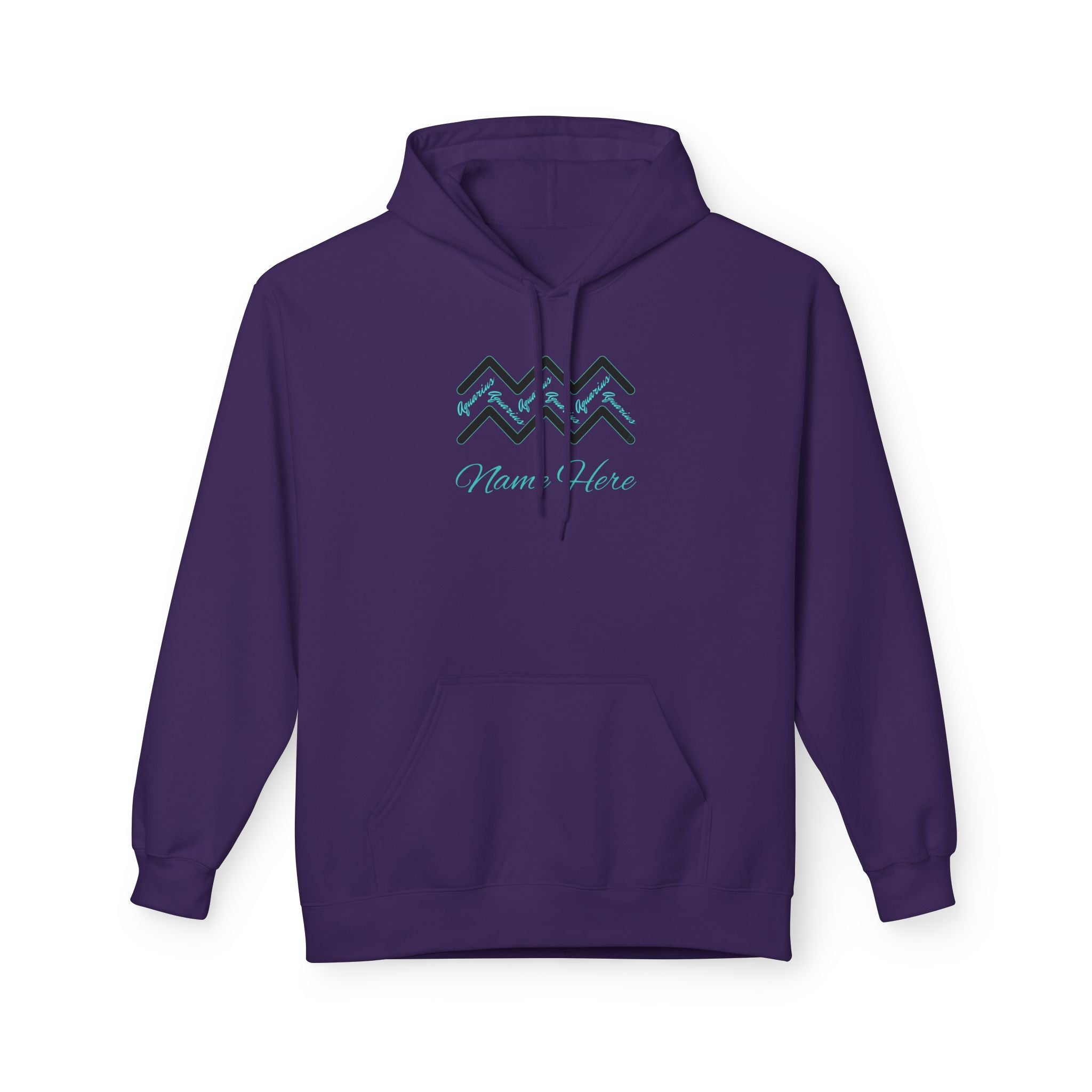 Customizable Aquarius Zodiac Hoodie — "Your Name Here" Watering Design