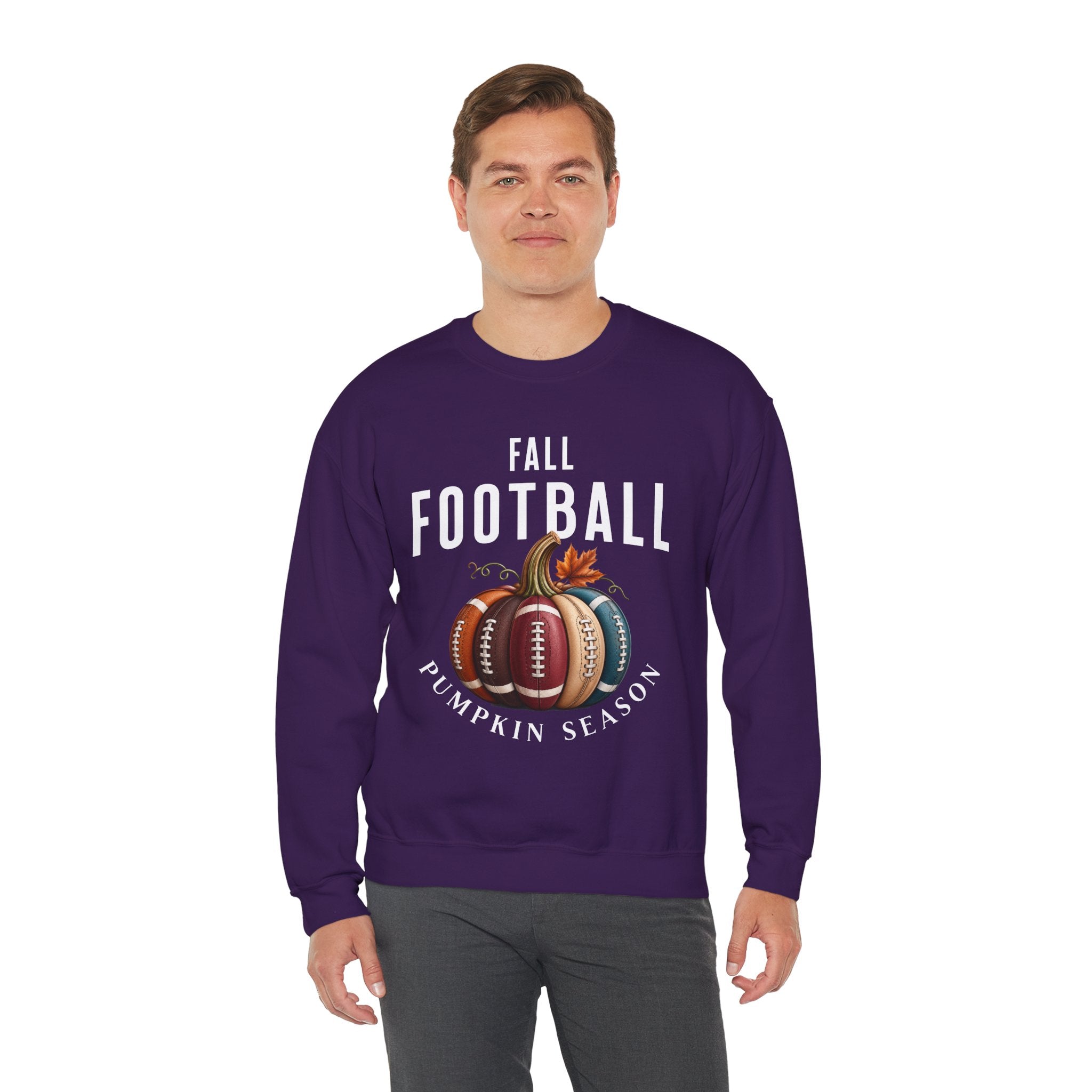 Fall Football Pumpkin Season Crewneck Sweatshirt