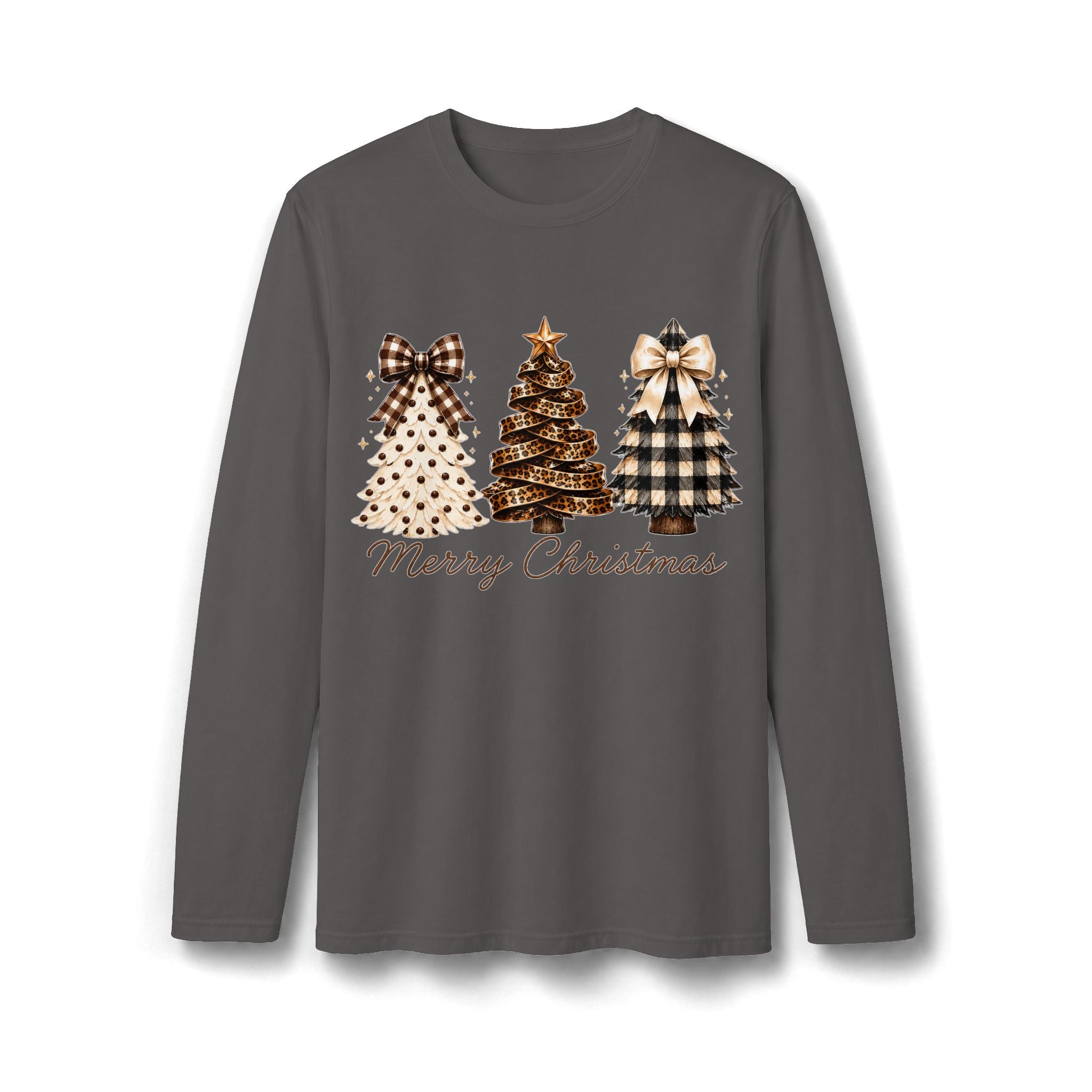 Merry Christmas Gingerbread Christmas Tree Long Sleeve T-Shirt