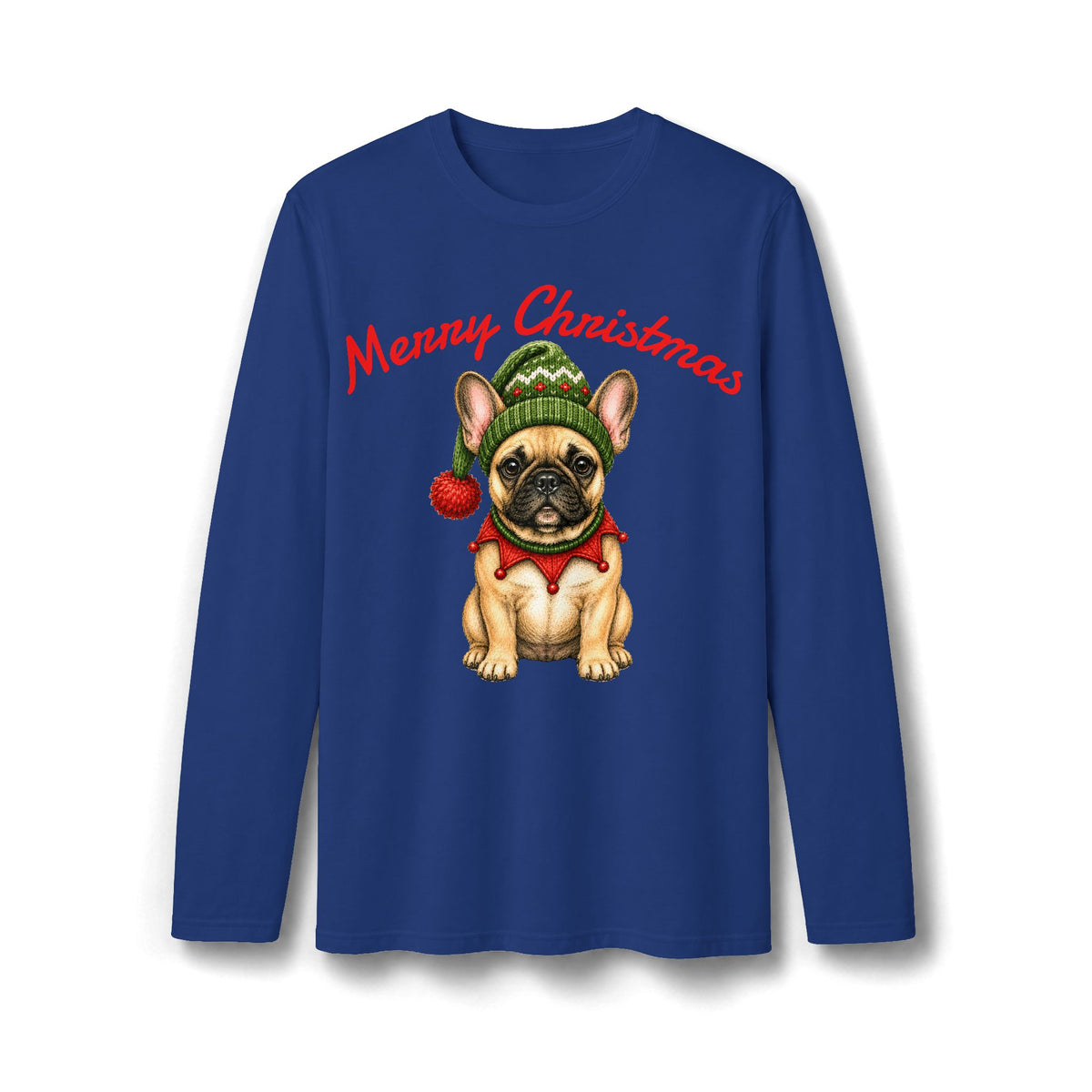 Merry Christmas Pug & Reindeer Long Sleeve T-Shirt