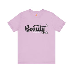 Beauty with the Beast Valentine Casual, Soft Unisex Jersey Short Sleeve Tee