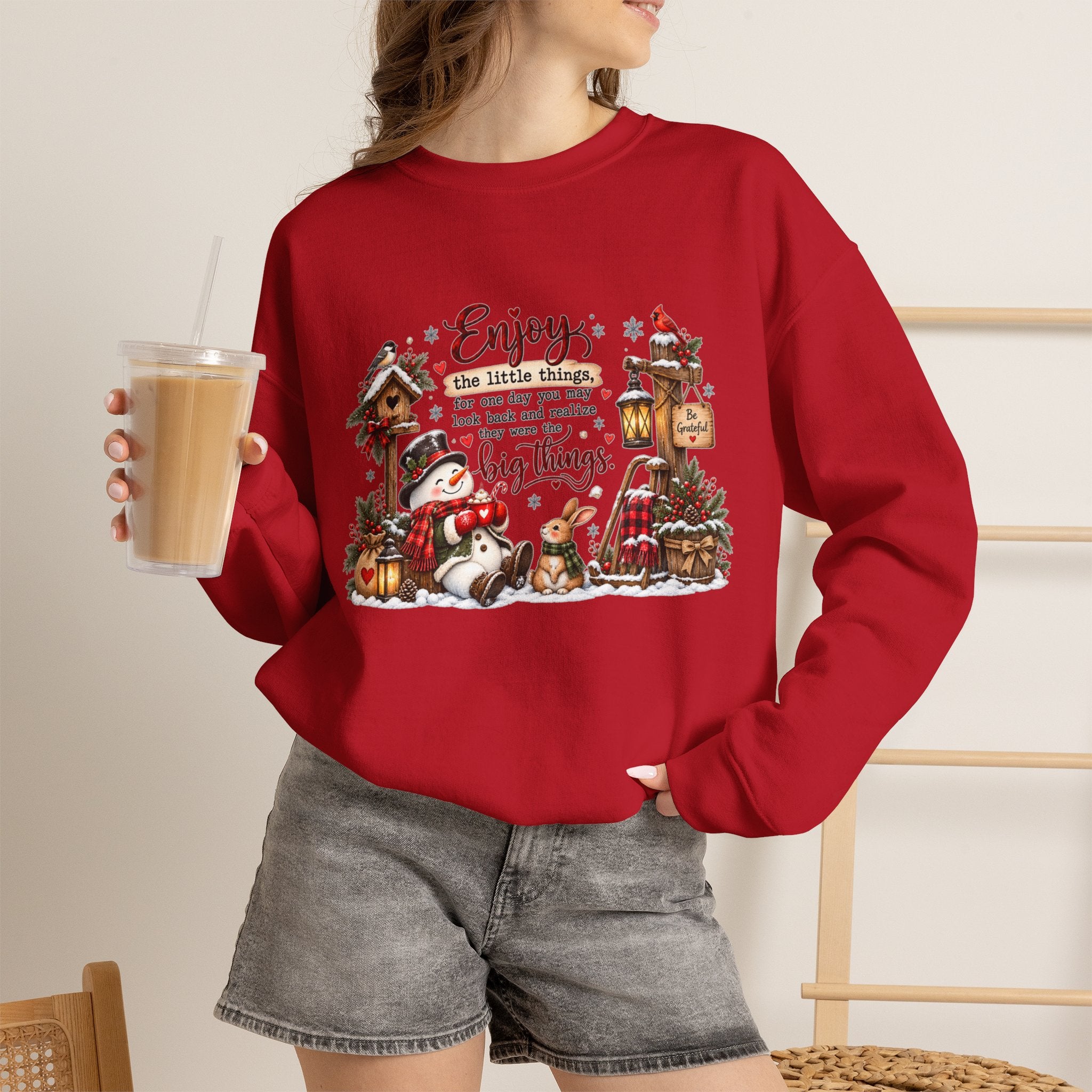 Enjoy the Little Things Christmas Crewneck Sweatshirt