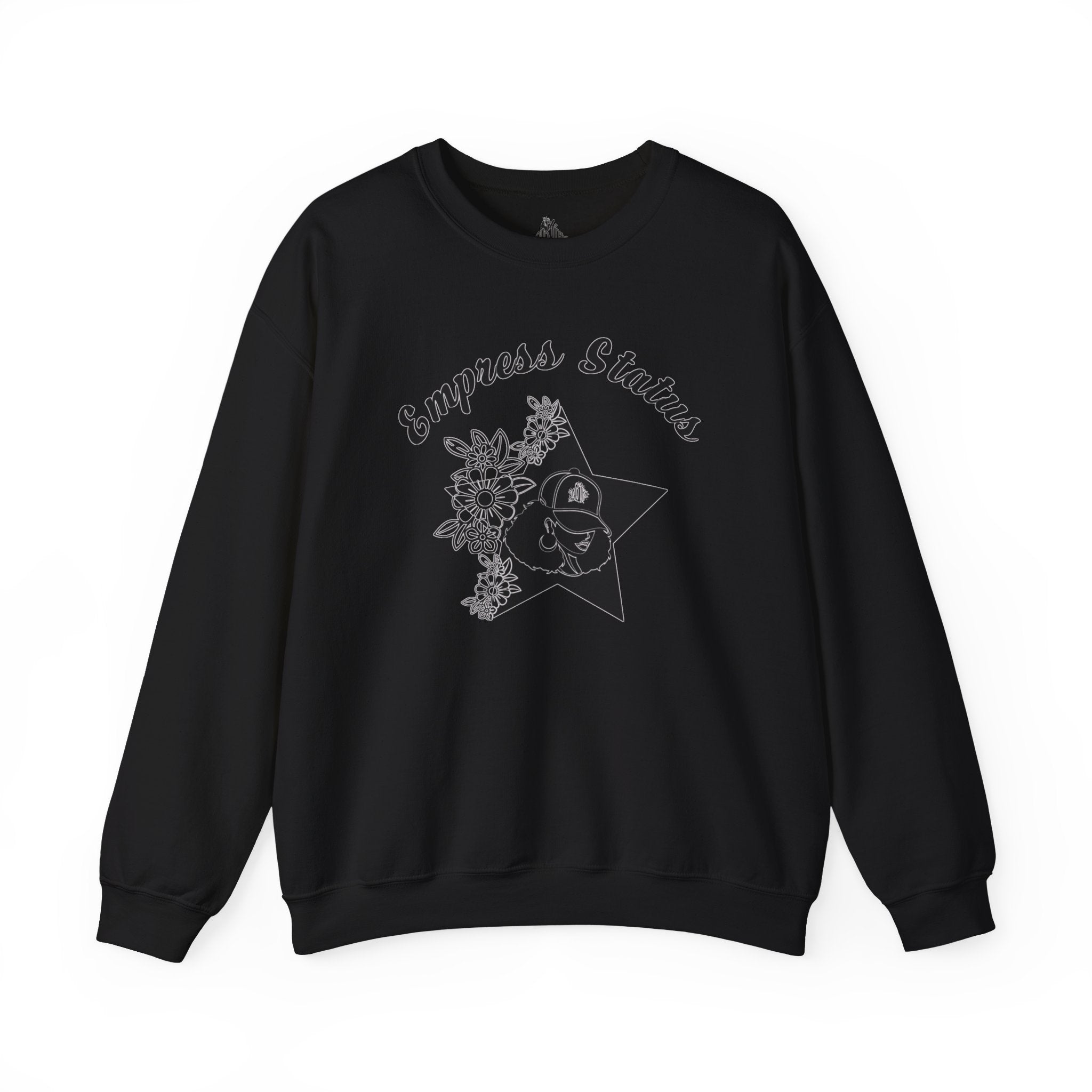 Empress Black Girl Floral Status Unisex Sweatshirt
