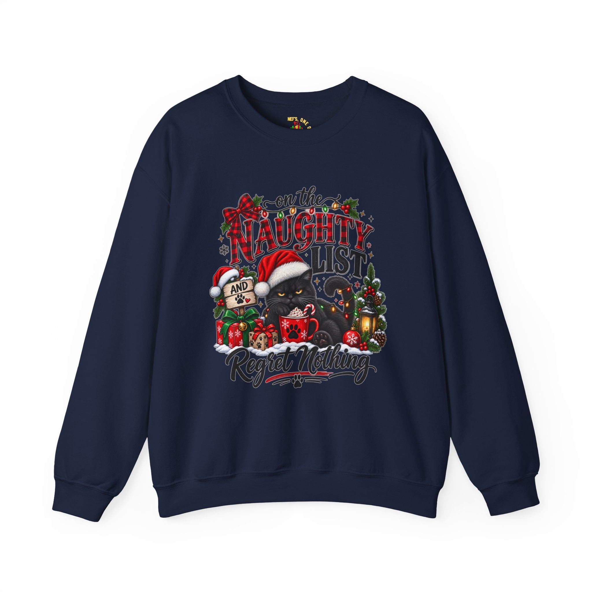 On the Naughty List Christmas Crewneck Sweatshirt