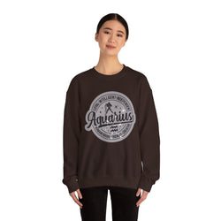 Aquarius Zodiac Unisex Casual Crewneck Sweatshirt