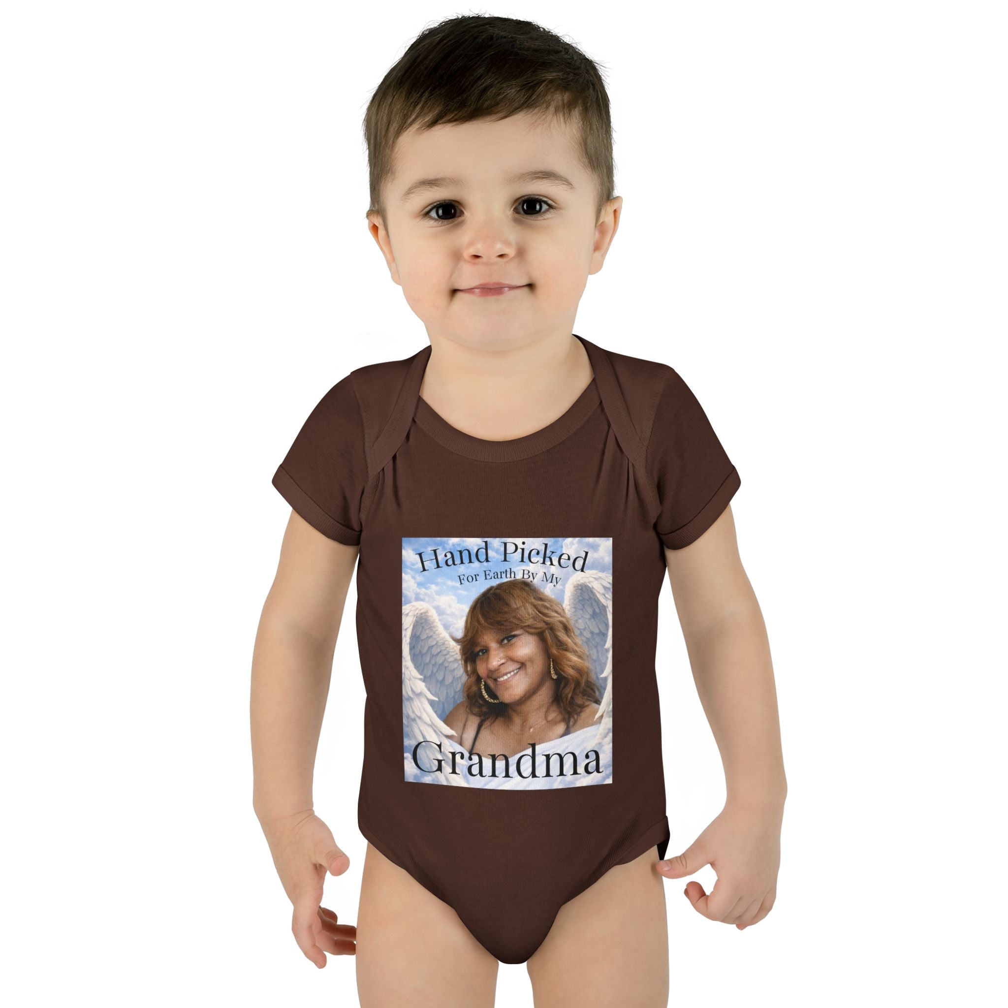 Body da neonato "Scelto per la Terra dalla mia nonna in Cielo" – Tutina commemorativa per neonato