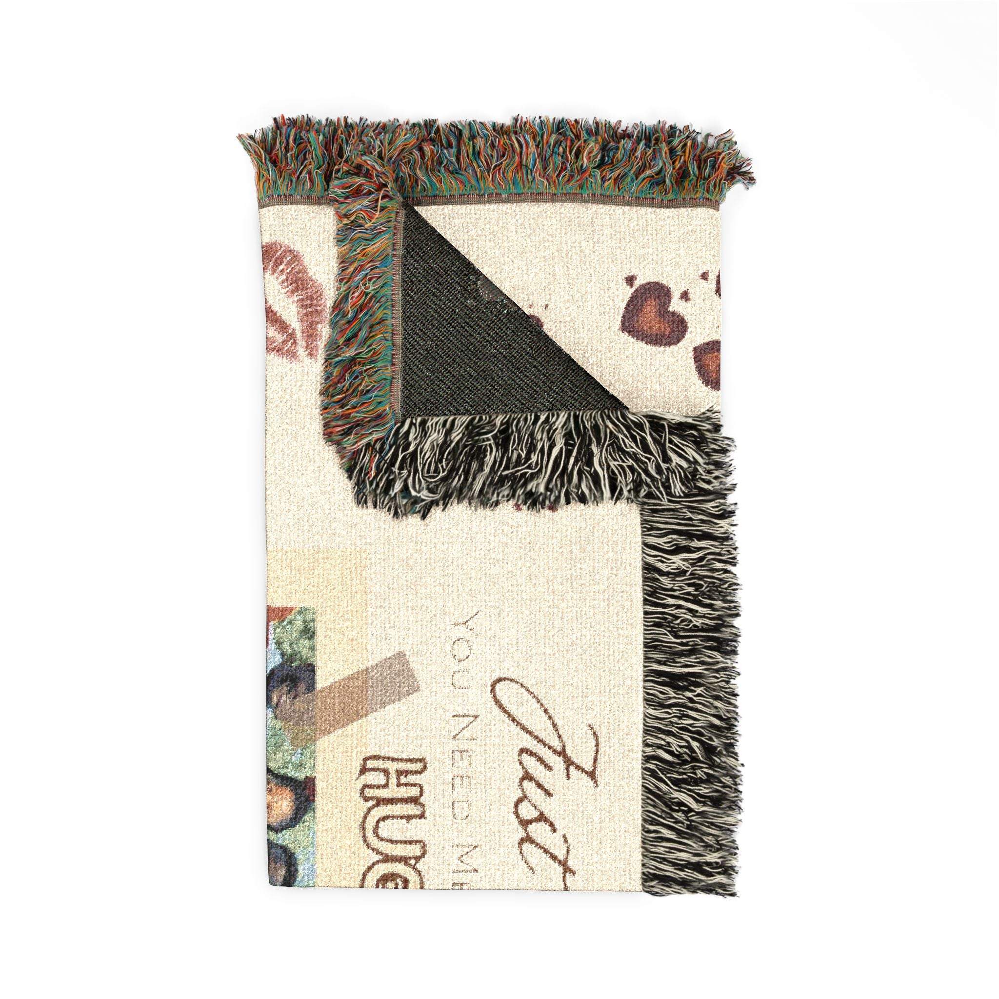 Custom Photo Woven Blanket — "Just in Case I'm Not Around" Keepsake ThHome DecorCustom Photo Woven Blanket