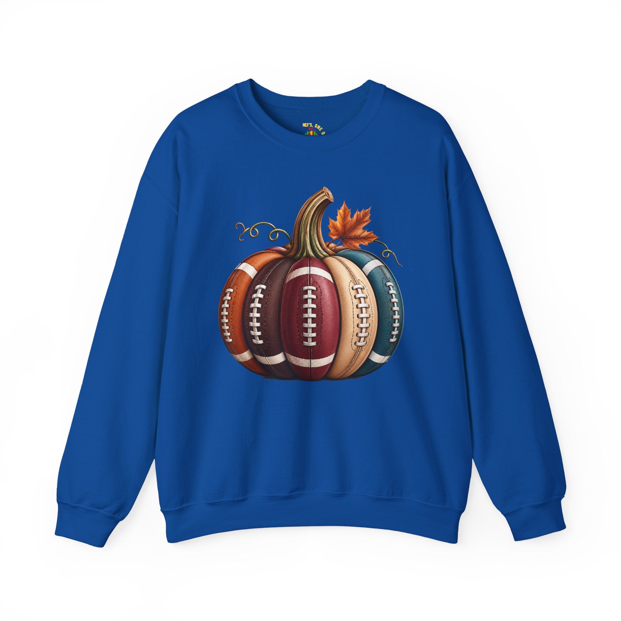 Fall Football Pumpkin Crewneck Sweatshirt