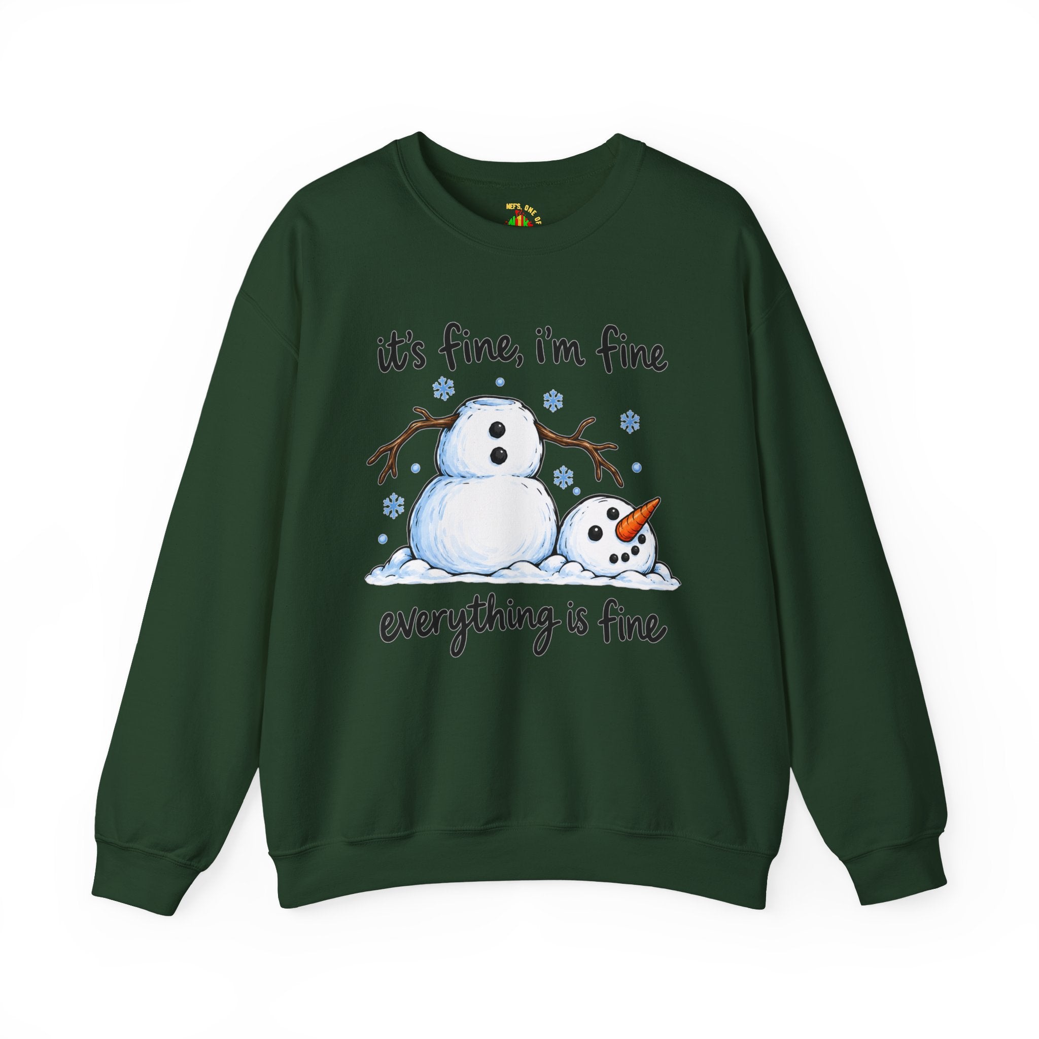 It’s Fine, I’m Fine, Everything Is Fine Snowman Christmas Sweatshirt