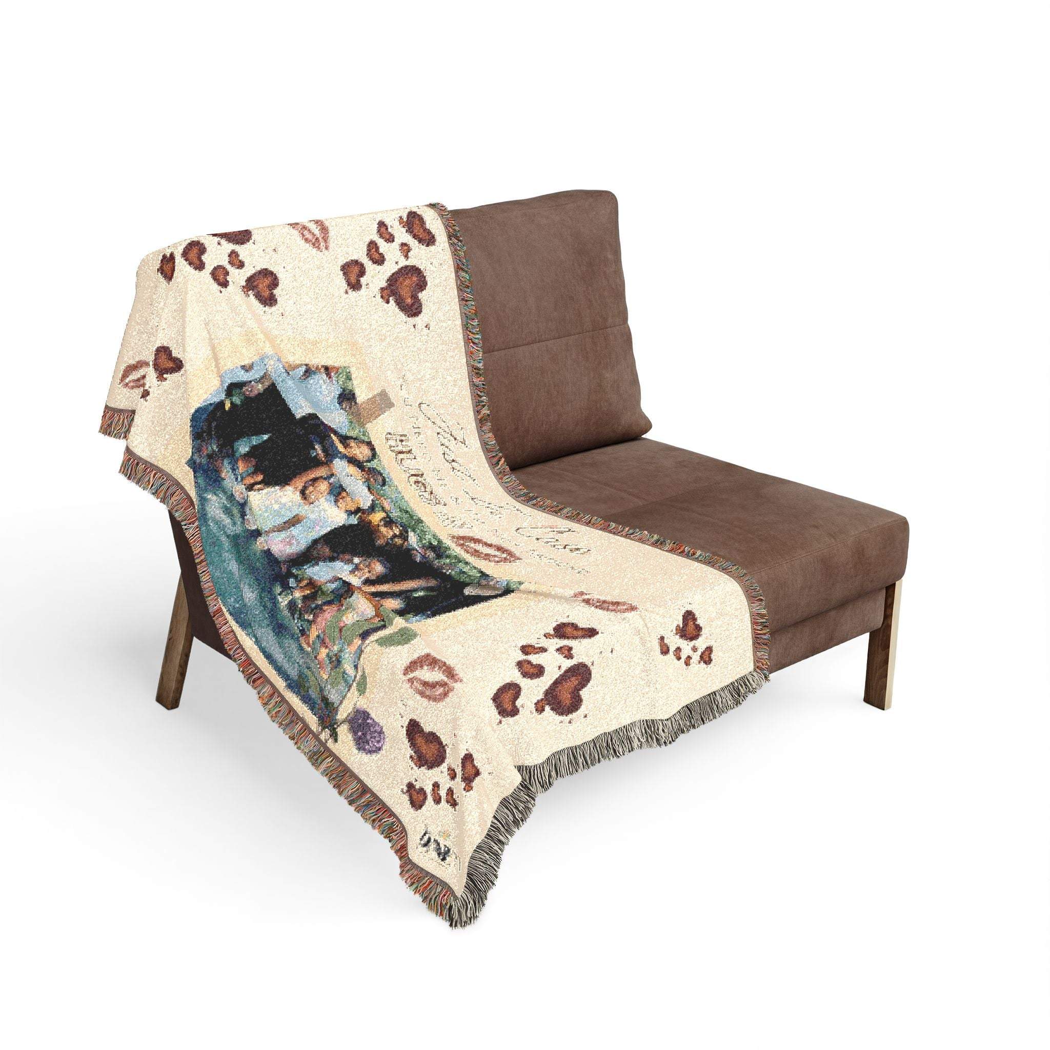 Custom Photo Woven Blanket — "Just in Case I'm Not Around" Keepsake ThHome DecorCustom Photo Woven Blanket