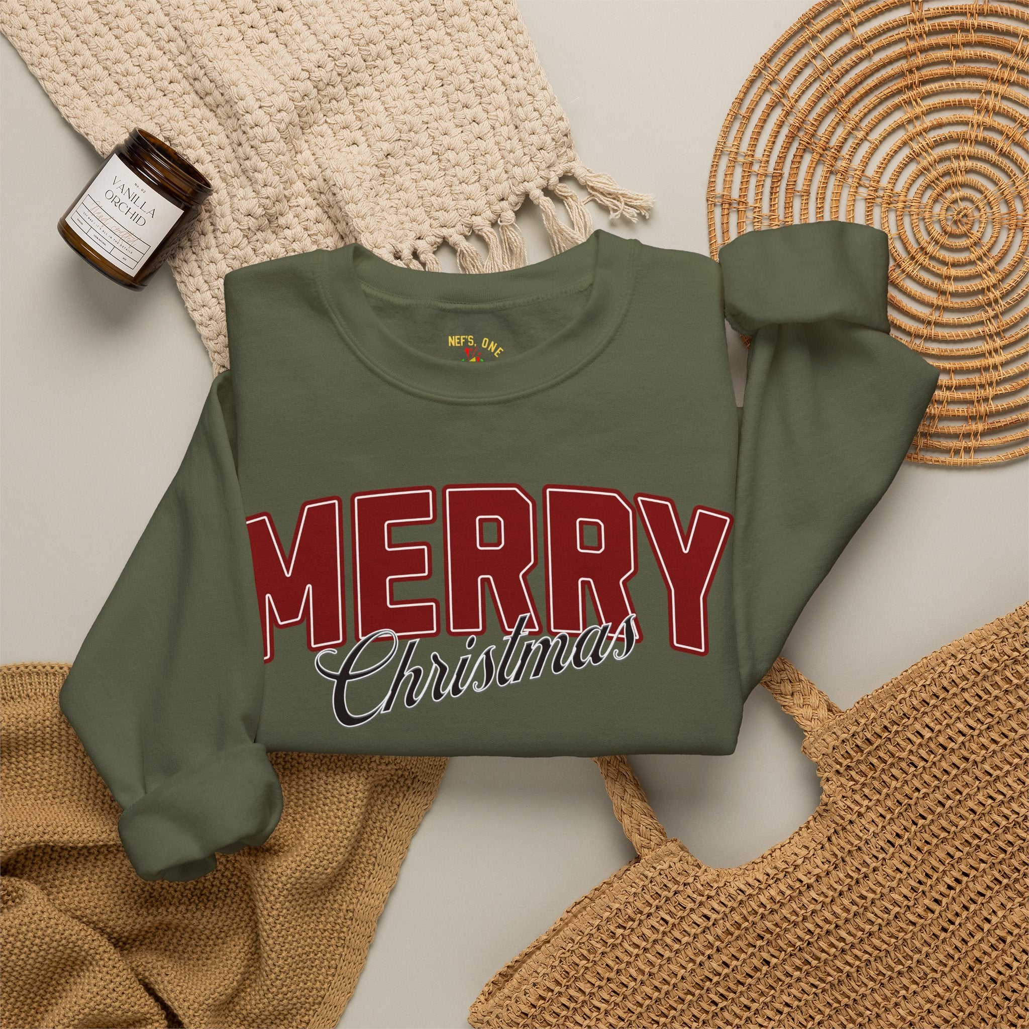 Merry Christmas Holiday Crewneck Sweatshirt