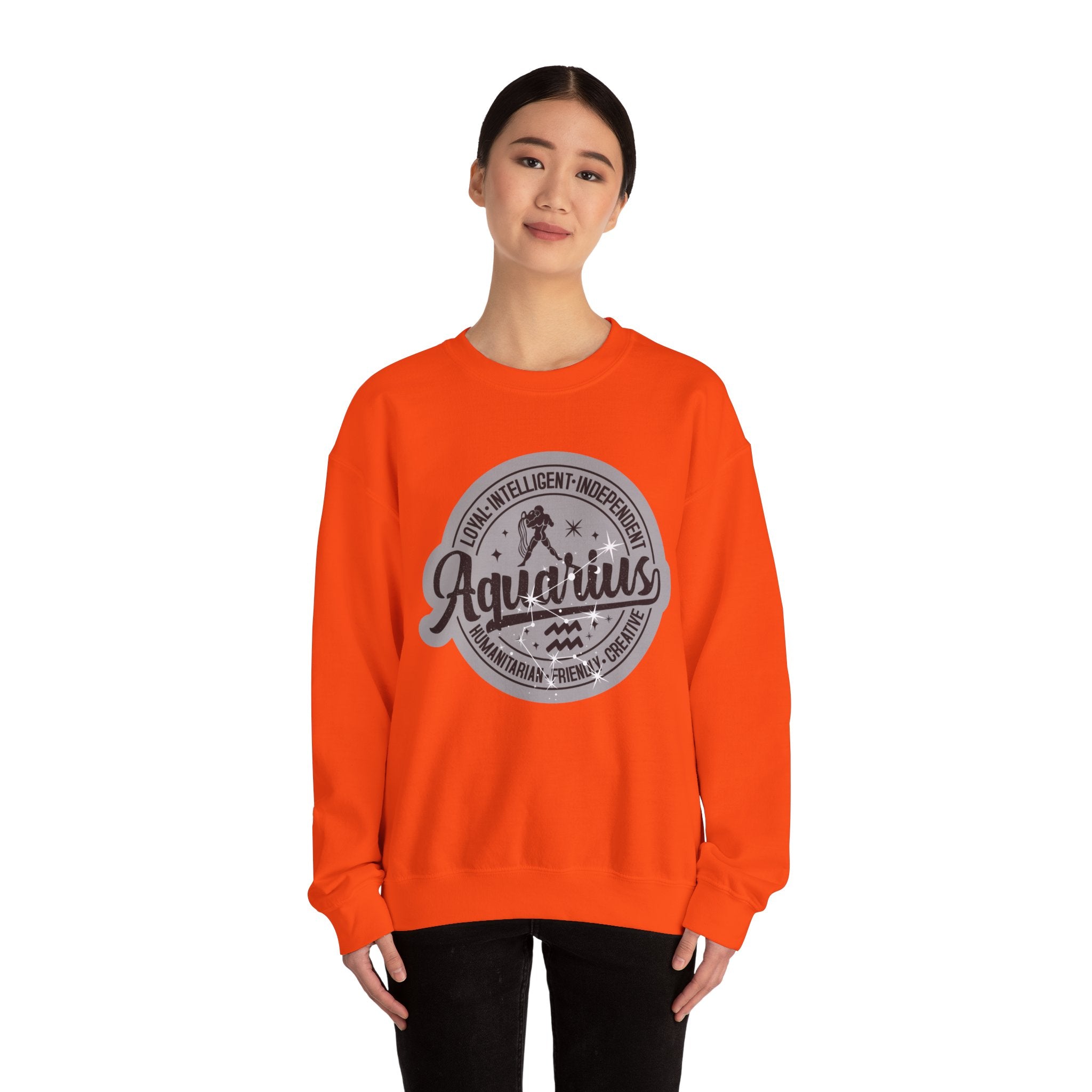 Aquarius Zodiac Unisex Casual Crewneck SweatshirtSweatshirtAquarius Zodiac Unisex Casual Crewneck Sweatshirt