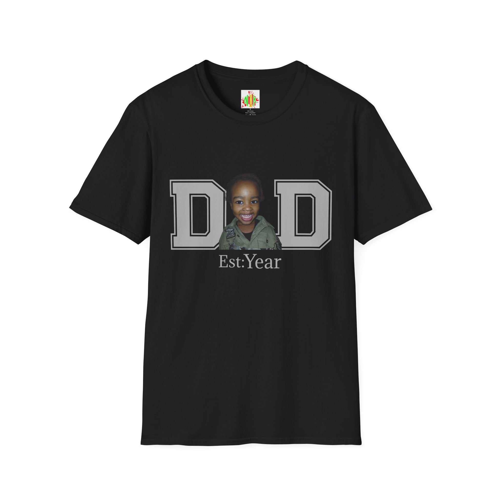 Celebrate dad with a custum t-shirt just add photo & birth year