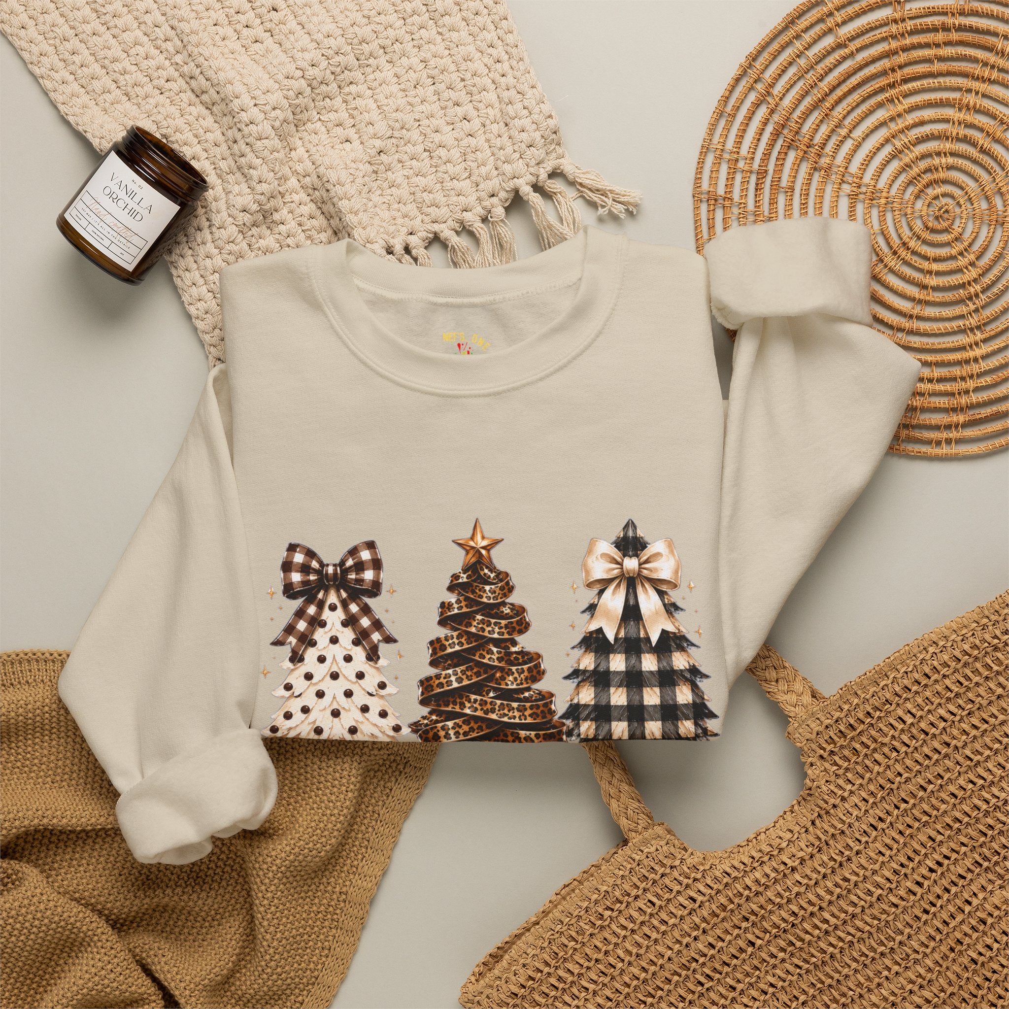 Merry Christmas Christmas Tree Crewneck Sweatshirt