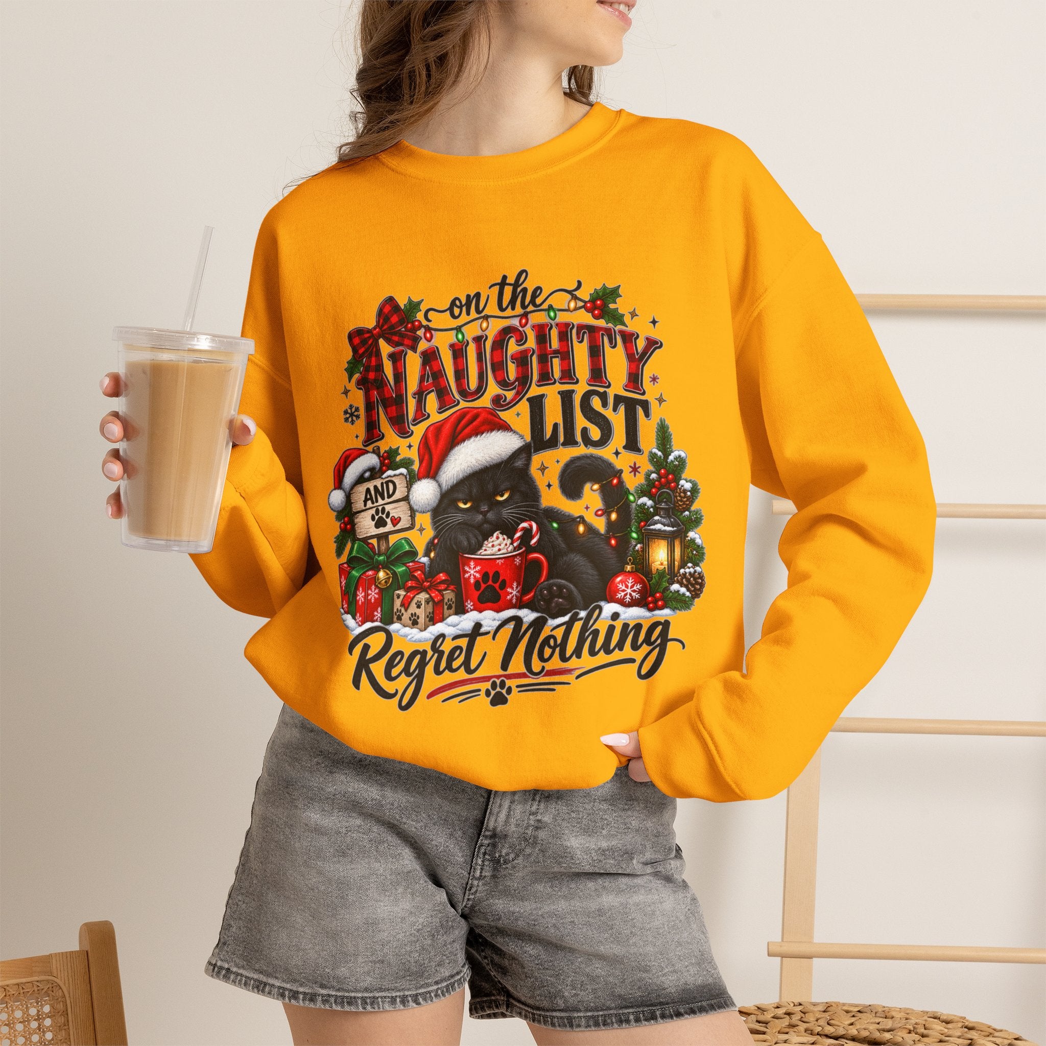 On the Naughty List Christmas Crewneck Sweatshirt