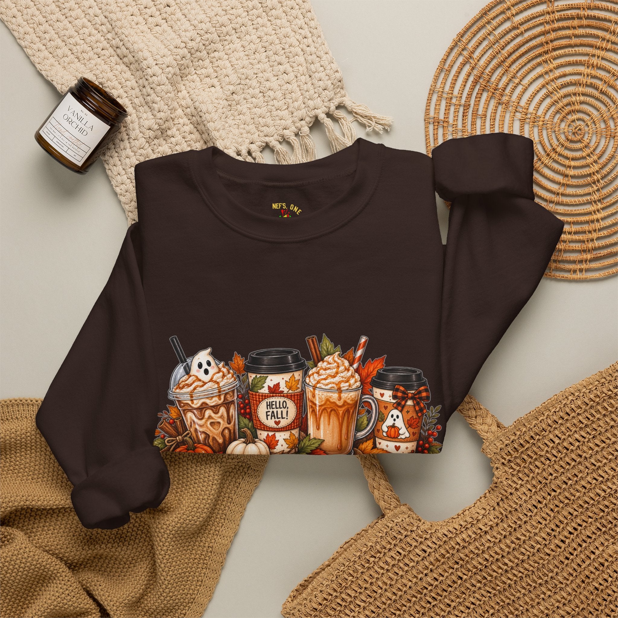 Autumn Leaves & Coffee Please Sweatshirt