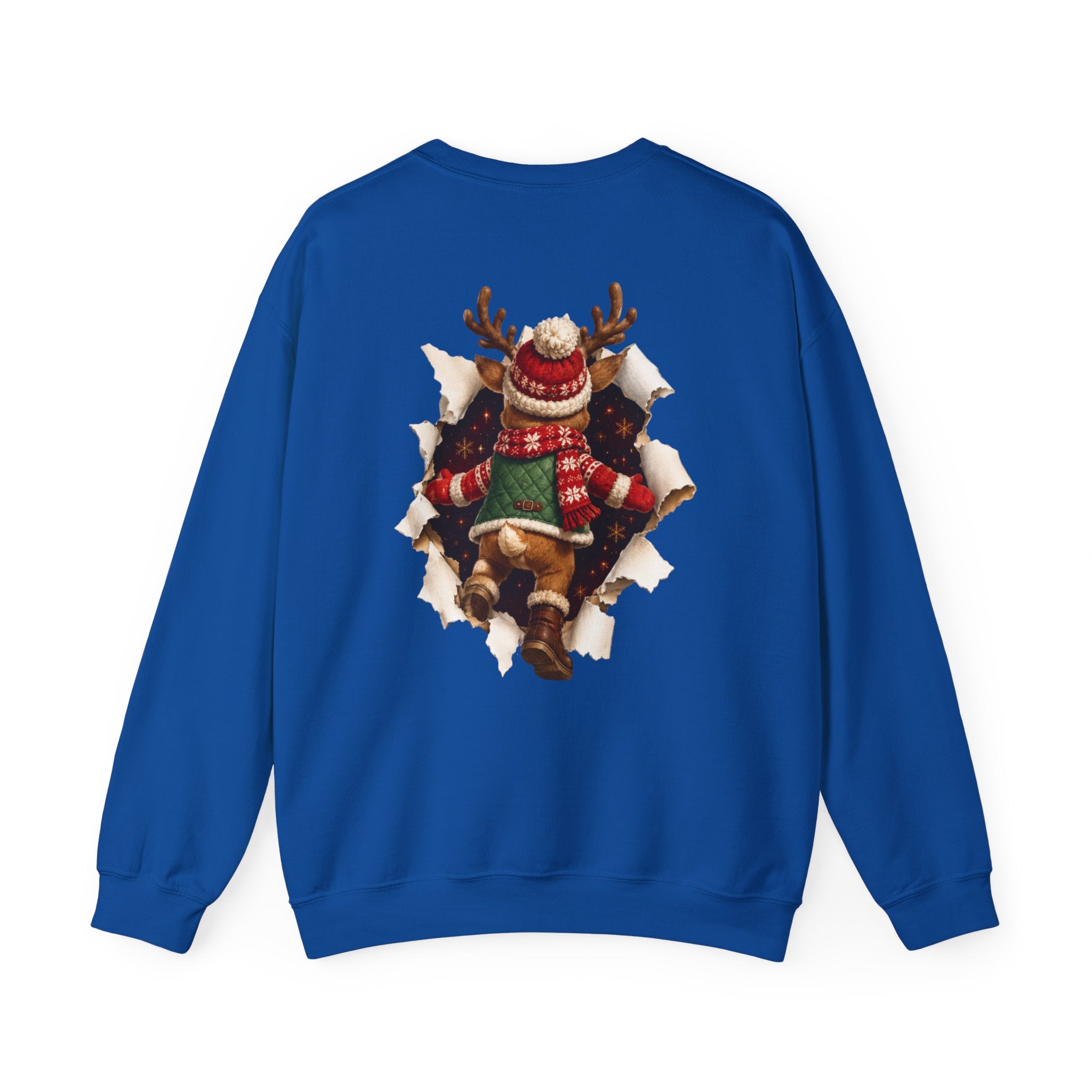 Festive Christmas Reindeer Crewneck Sweatshirt