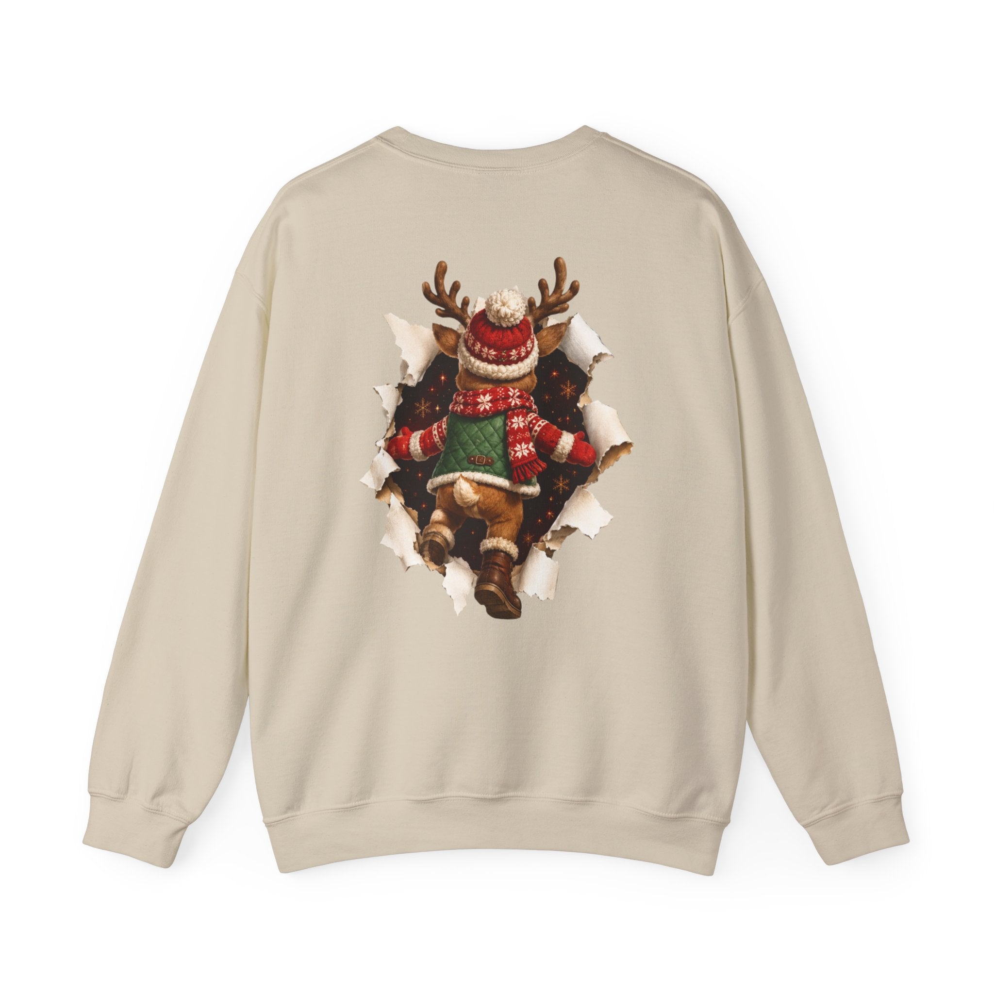 Merry Noel Christmas Reindeer Crewneck Sweatshirt