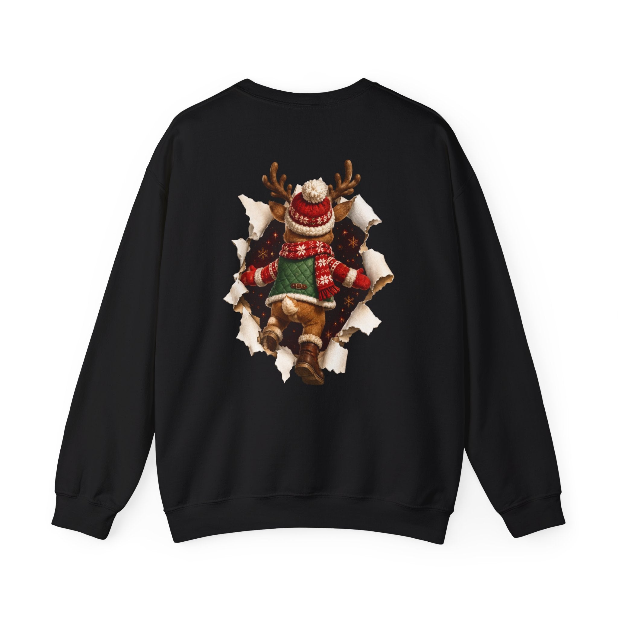 Festive Christmas Reindeer Crewneck Sweatshirt