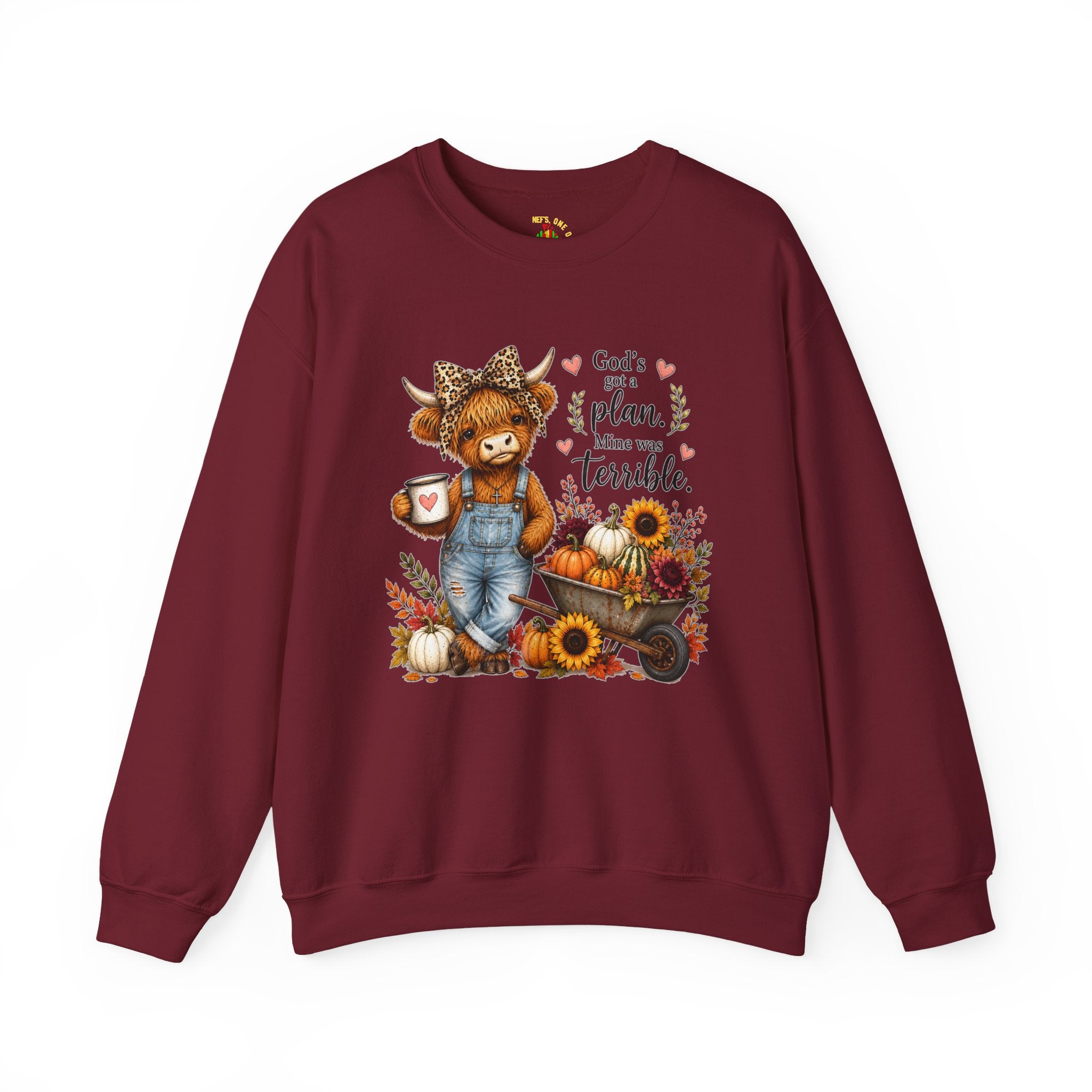 God’s Plan, Mine Was Terrible Bear Fall Crewneck Sweatshirt