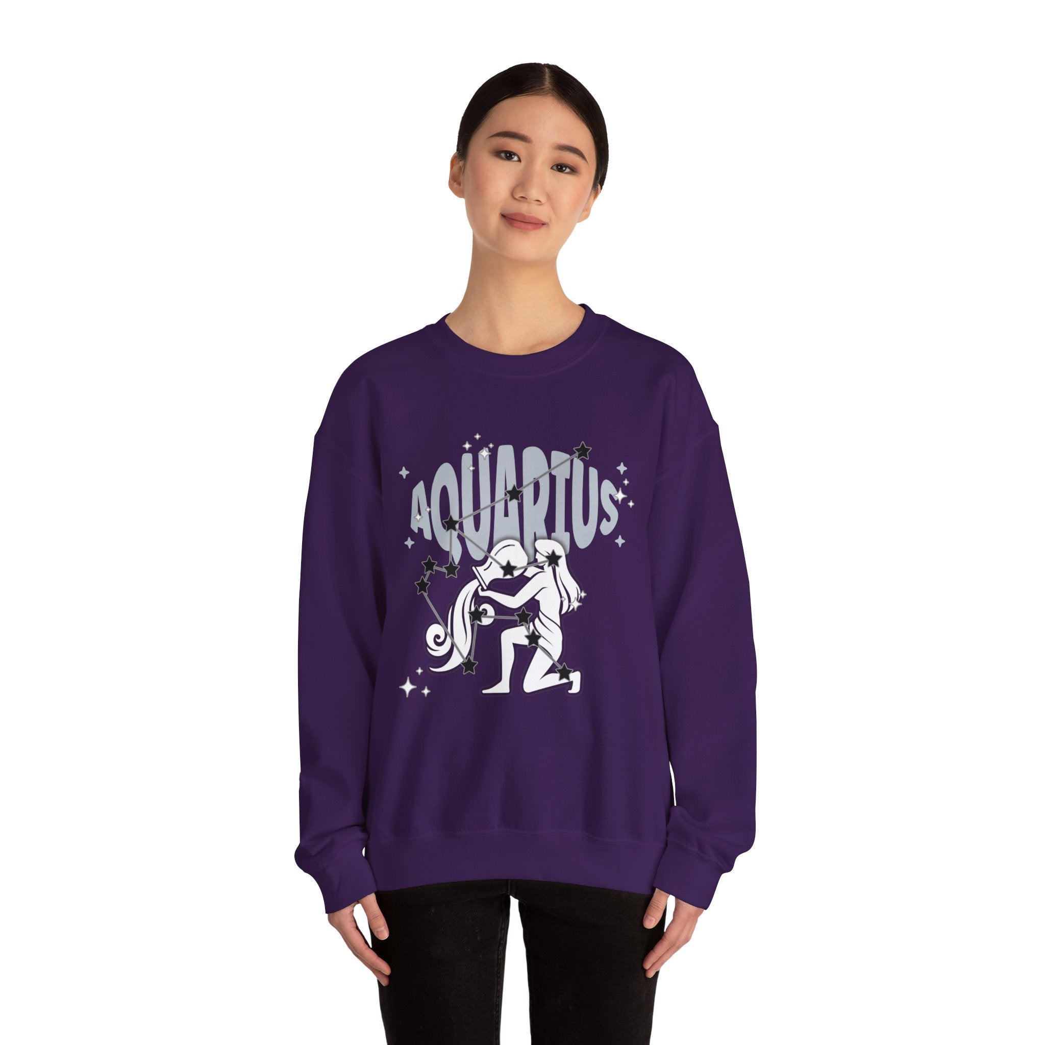 Aquarius Zodiac Casual classic unisex heavy blend crewneck sweatshirtSweatshirtAquarius Zodiac Casual classic unisex heavy blend crewneck sweatshirt