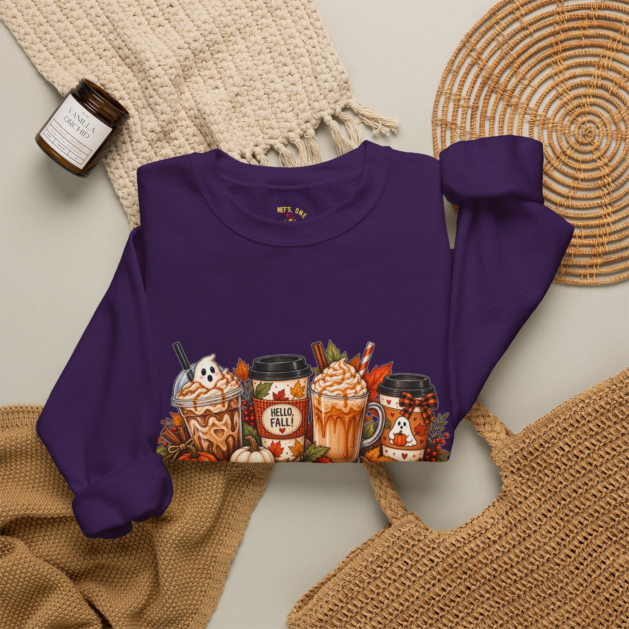 Autumn Leaves & Coffee Please Sweatshirt