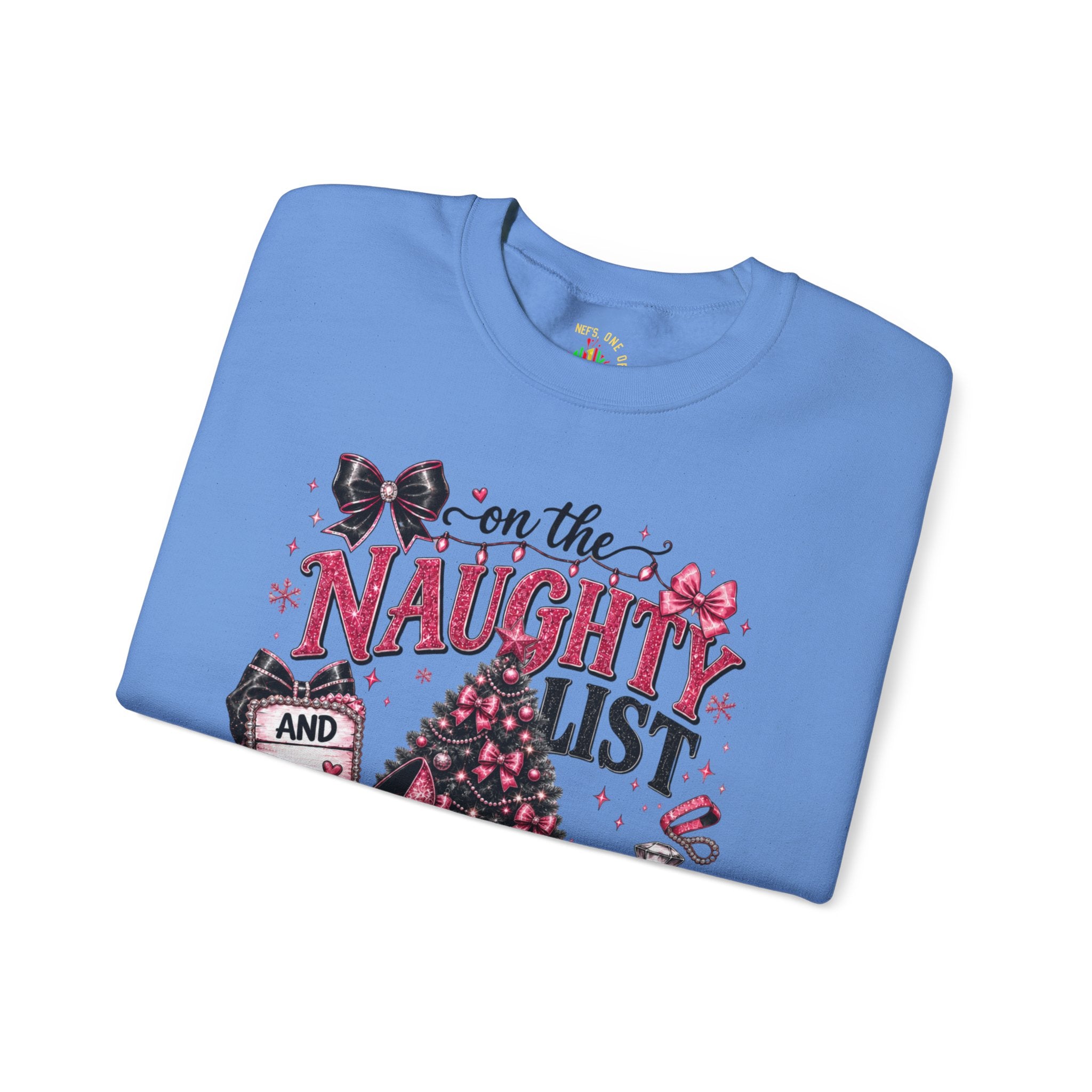 On the Naughty List Christmas Crewneck Sweatshirt