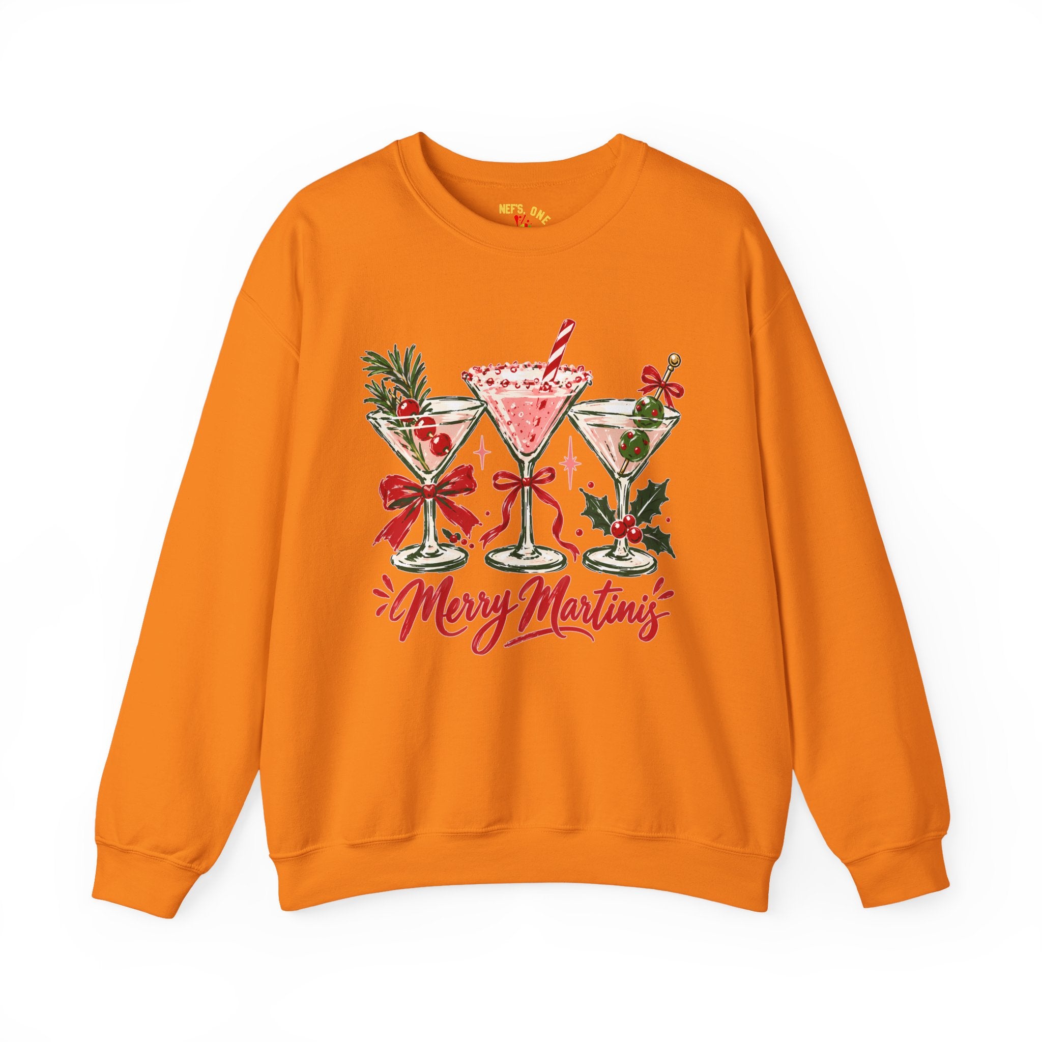 Merry Martinis Christmas Cocktail Crewneck Sweatshirt