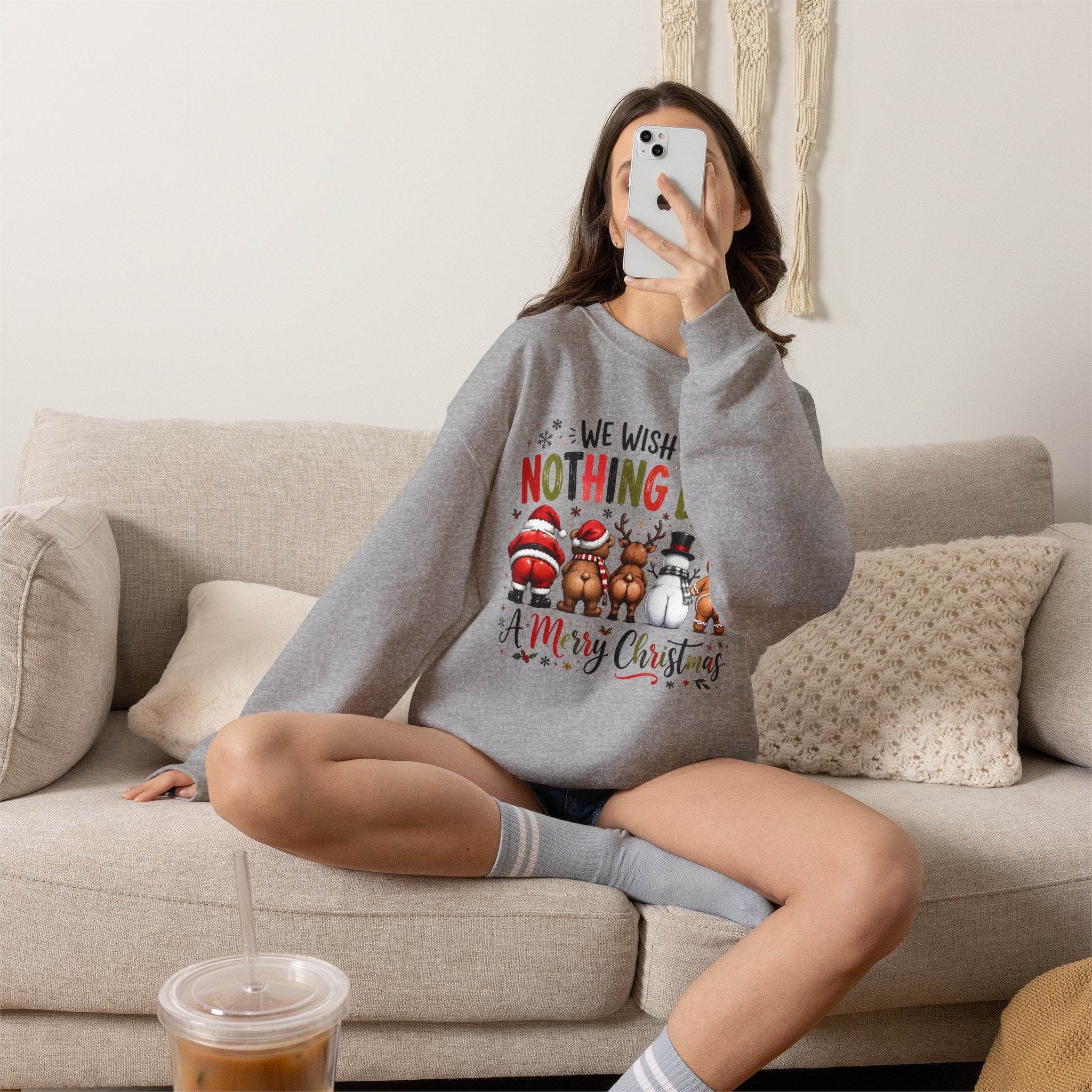 We Wish You Nothing But a Merry Christmas Crewneck Sweatshirt