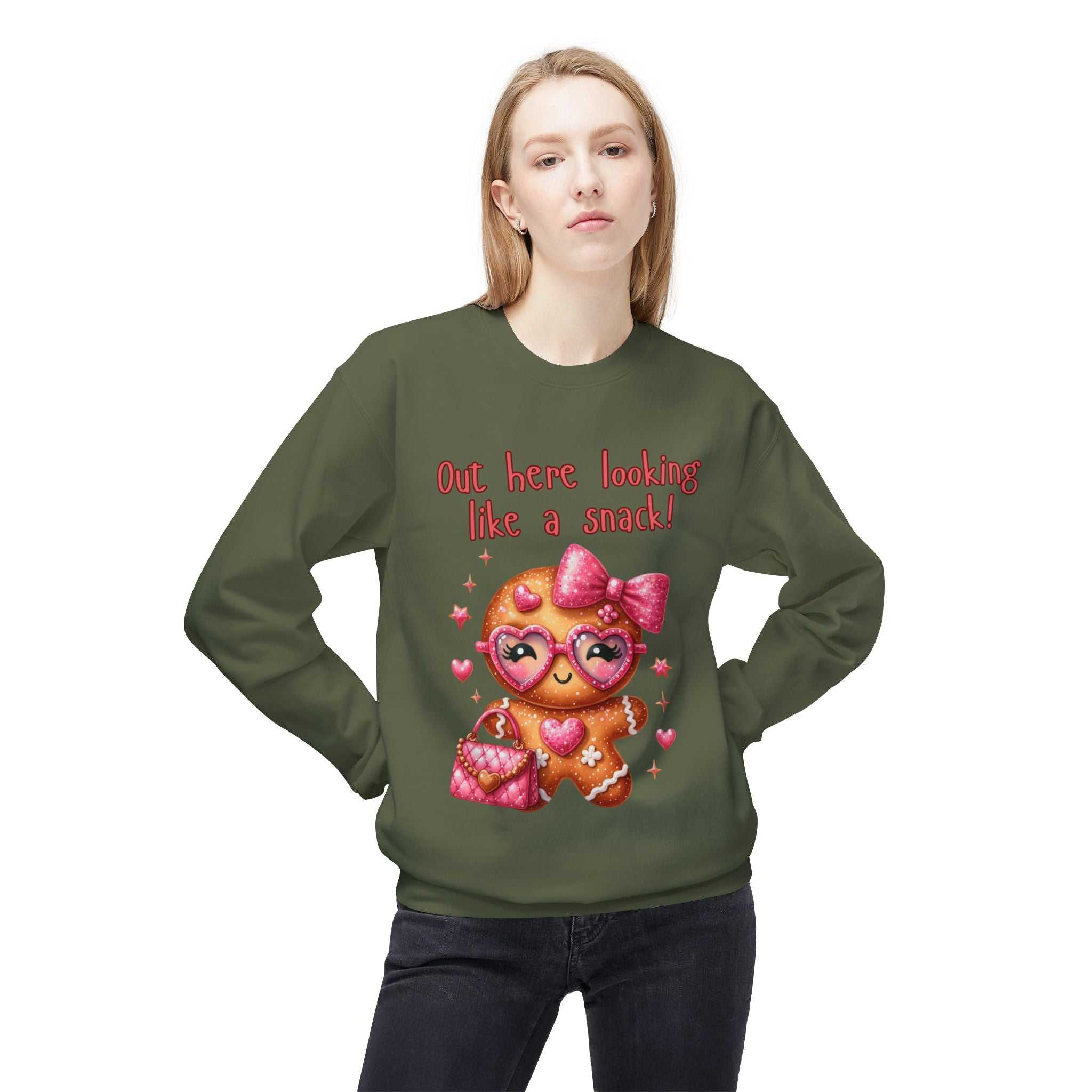Gingerbread 'Out Here Looking Like a Snack' SweatshirtSweatshirtGingerbread sweatshirt