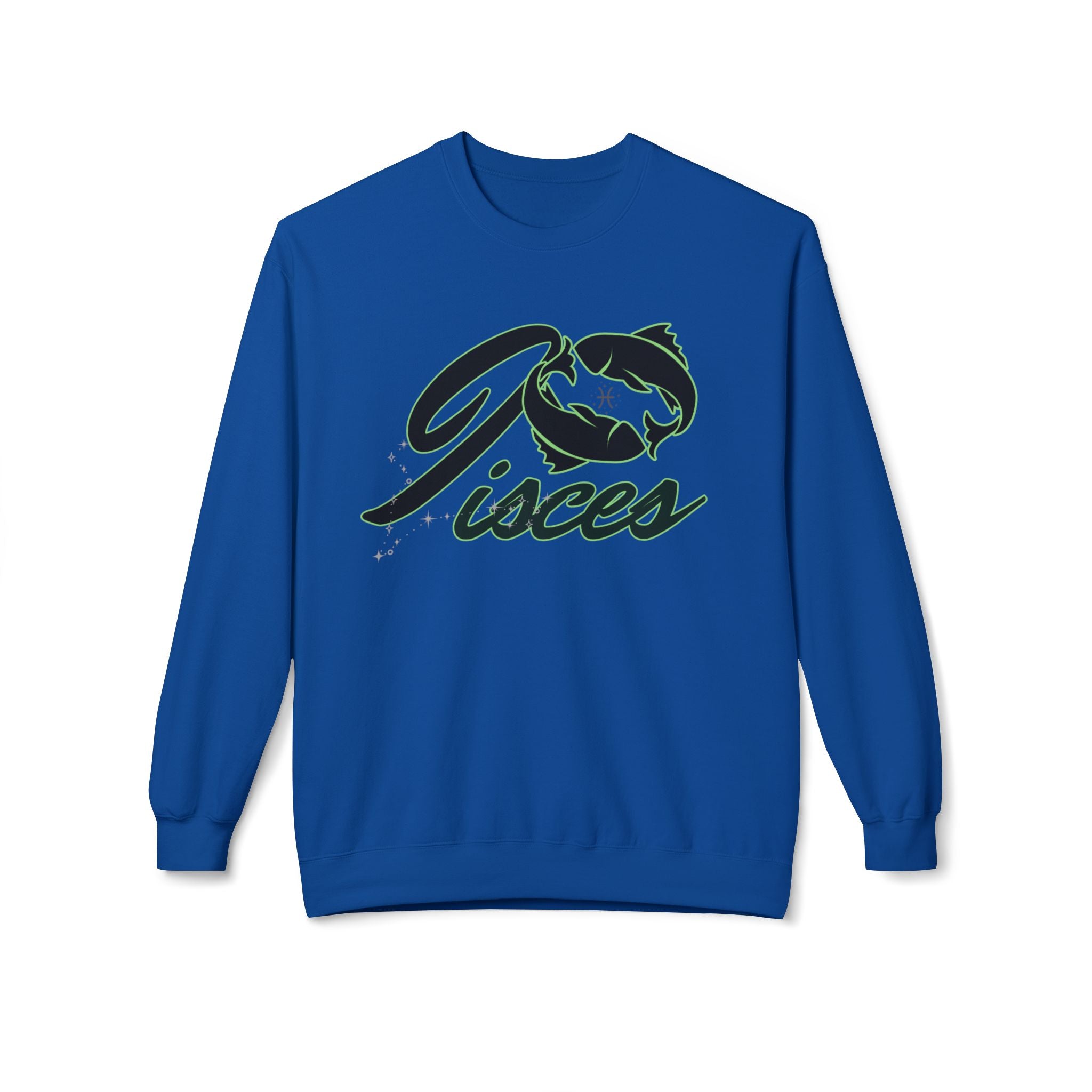 Pisces Zodiac Crewneck Sweatshirt — Astrological Fish Graphic