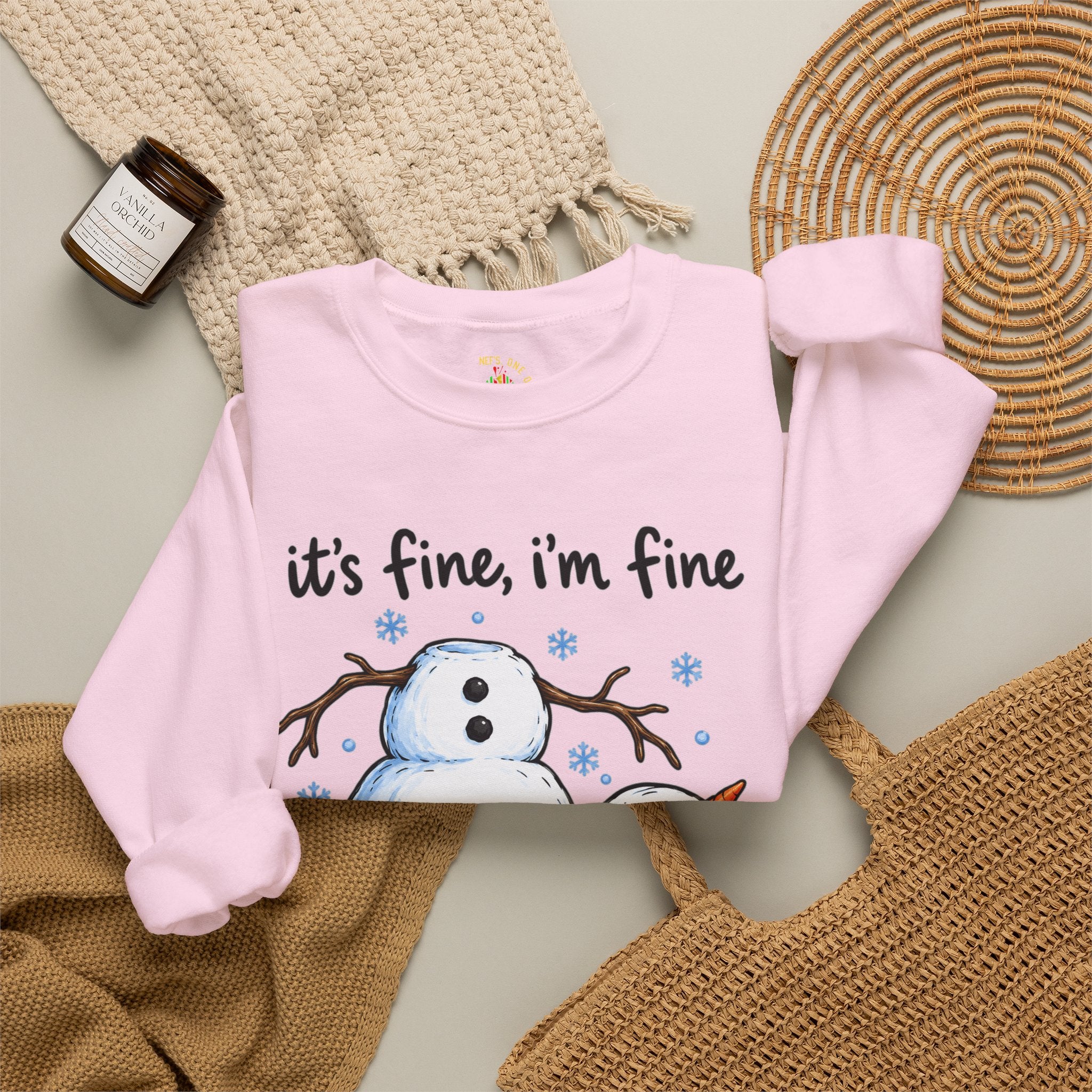 It’s Fine, I’m Fine, Everything Is Fine Snowman Christmas Sweatshirt