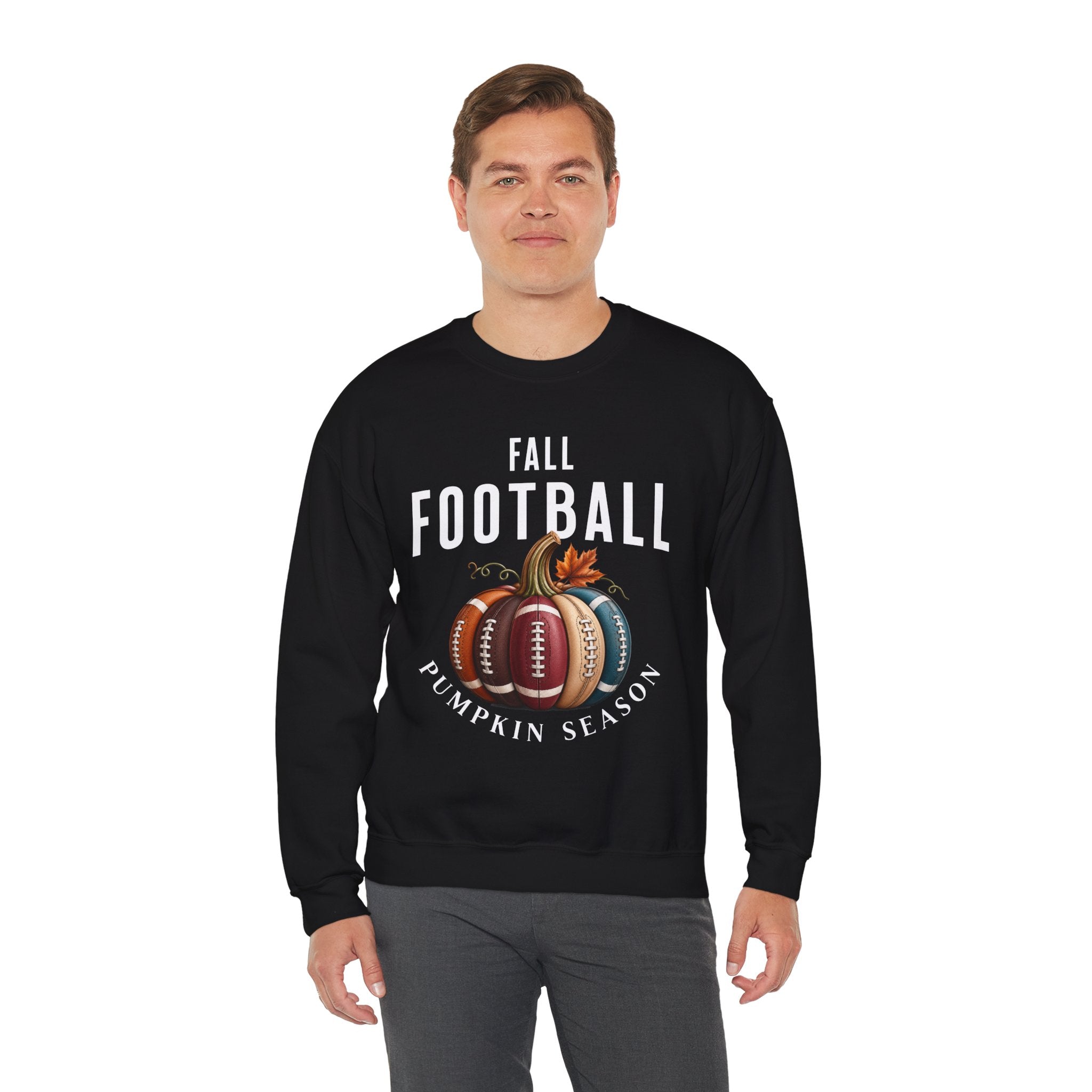 Fall Football Pumpkin Season Crewneck Sweatshirt