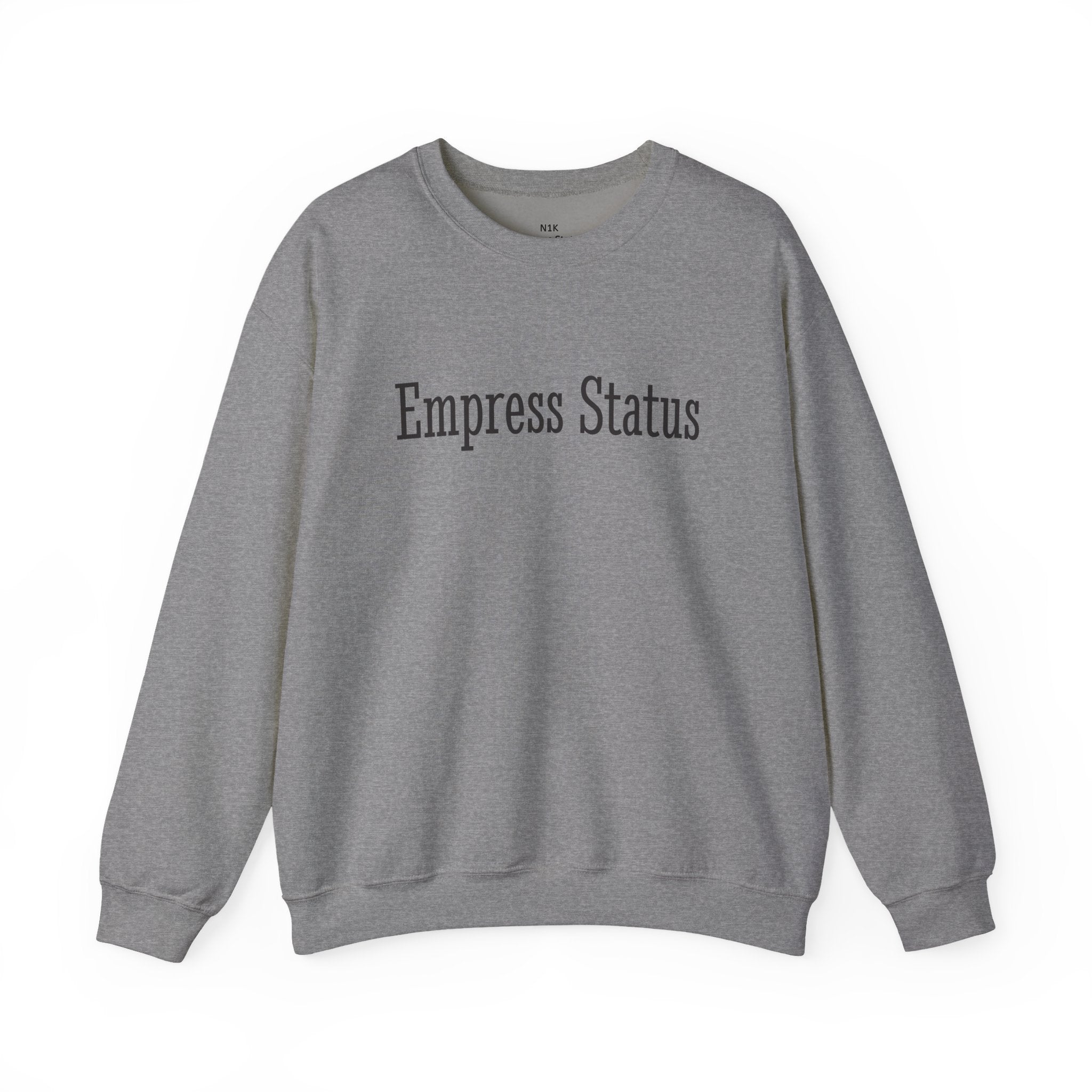 Empress Status Black Glitter Print Unisex Heavy Blend™ Crewneck Sweatshirt