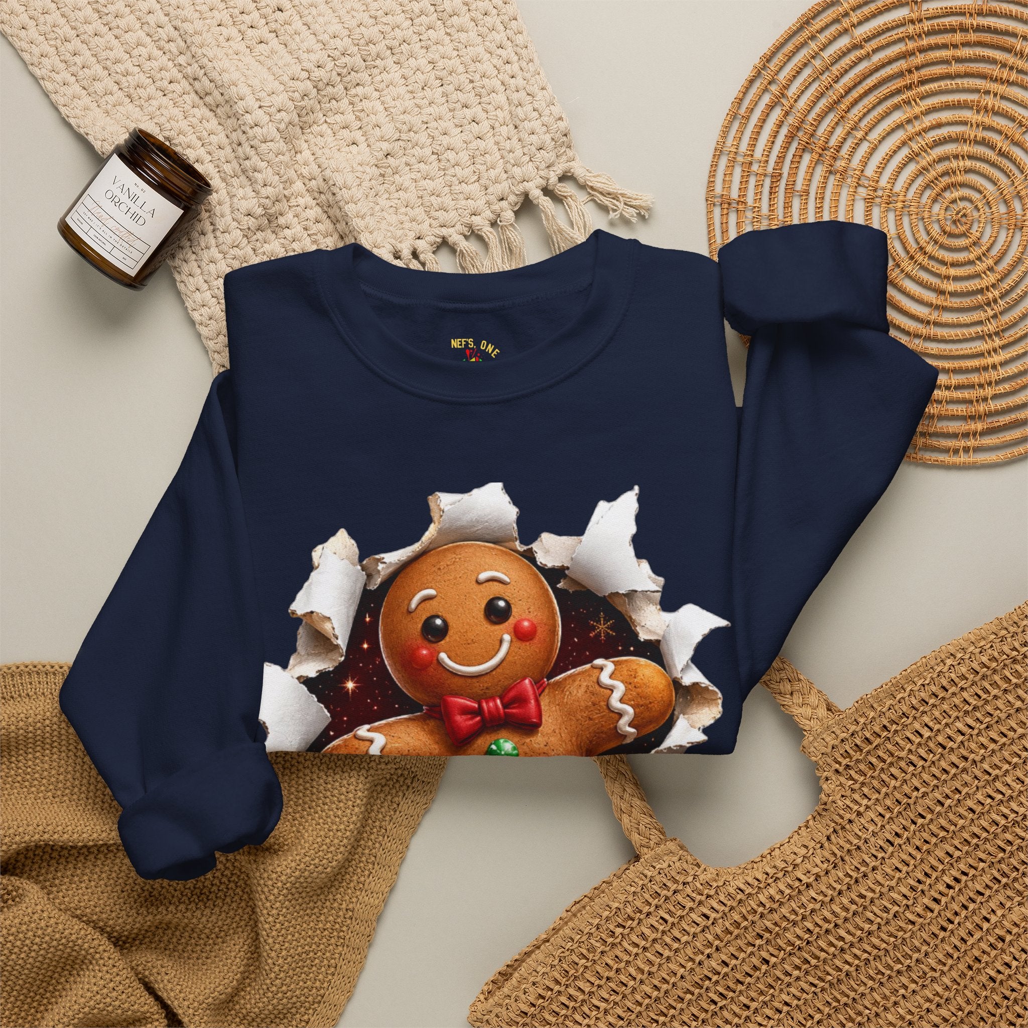 Gingerbread Man Christmas Crewneck Sweatshirt