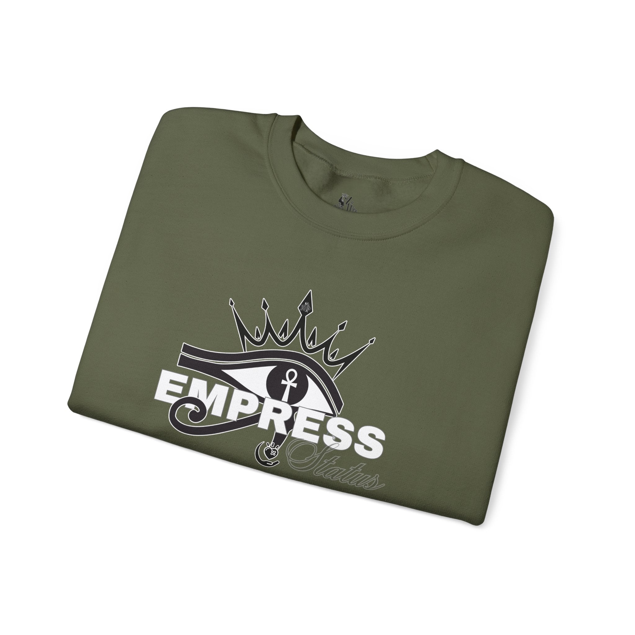 Eye of Horus Crown Empress Sweatshirt — Egyptian Protective Symbol Tee