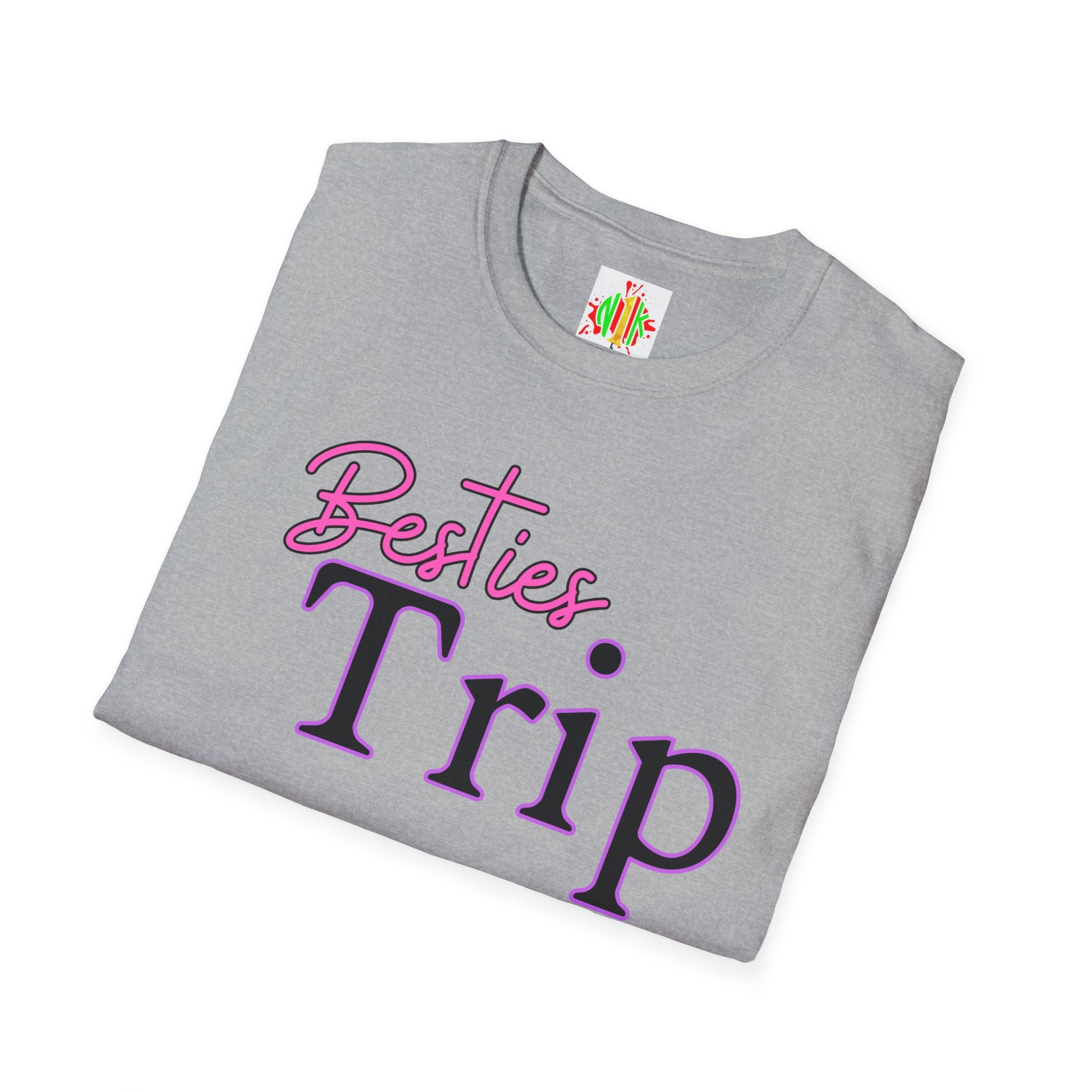 Besties Trip Unisex T-Shirt - Perfect for Friendship Celebrations, Travel, Summer Vacations, Girls’ Getaways, Matching Outfits