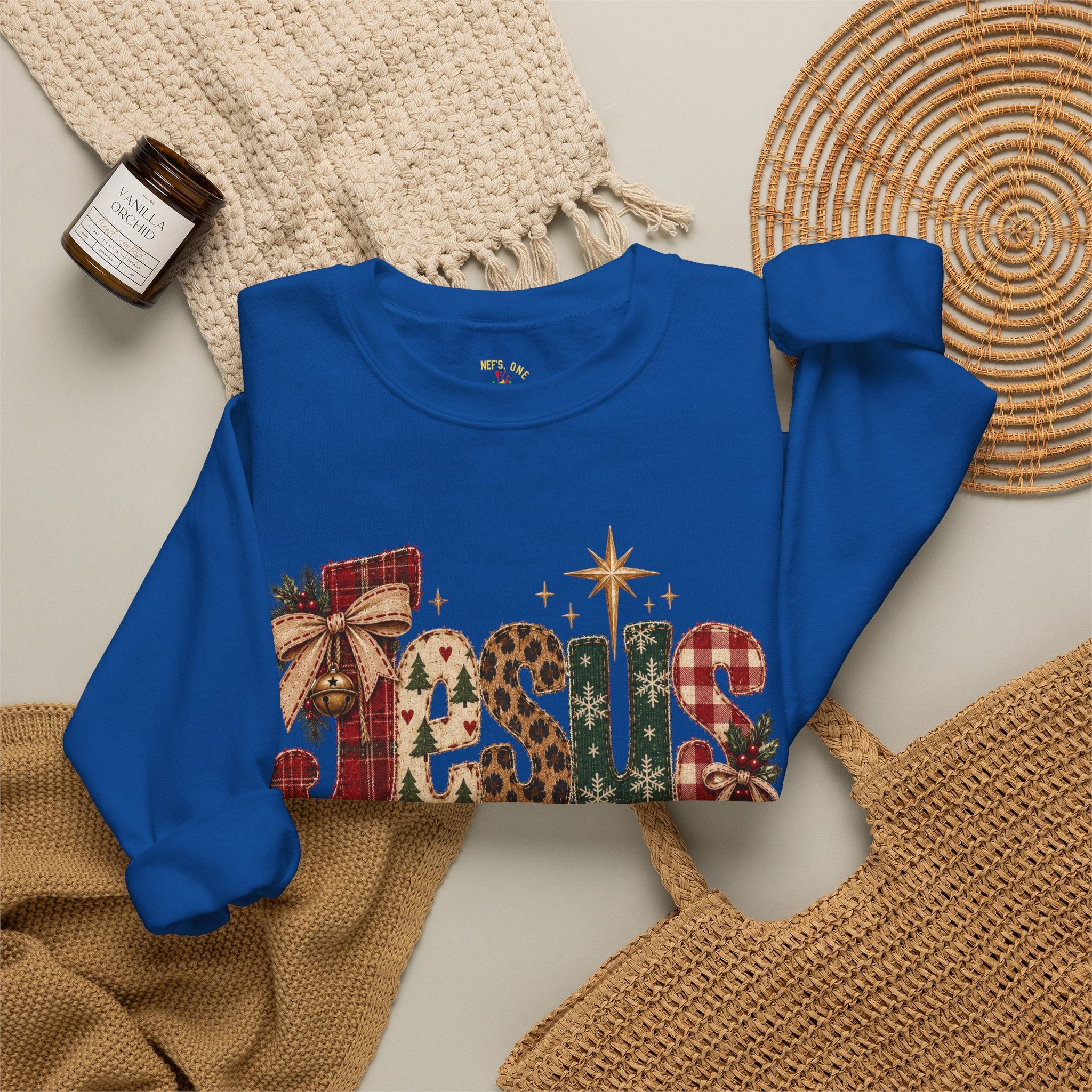 Festive Christmas Reindeer Crewneck Sweatshirt