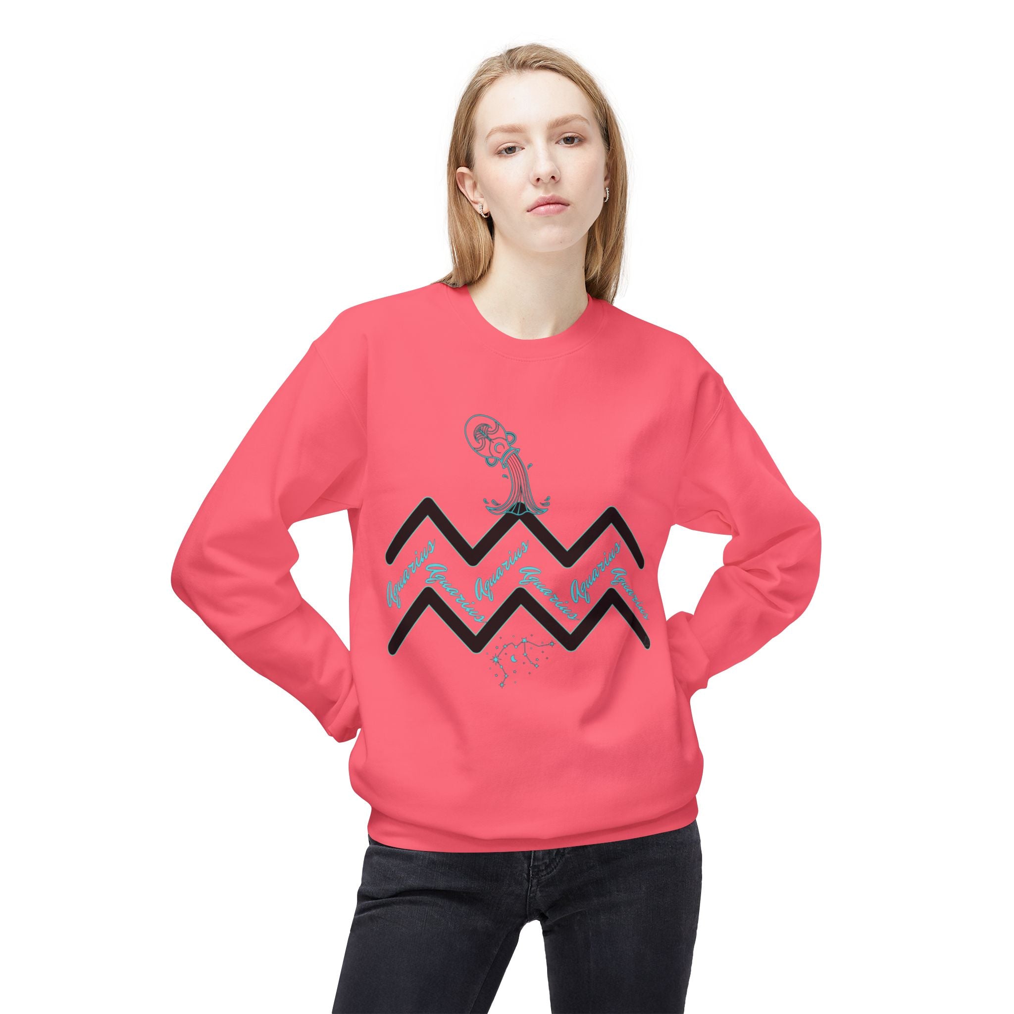 Aquarius Zodiac Sweatshirt — Water Wave Astrology Crewneck